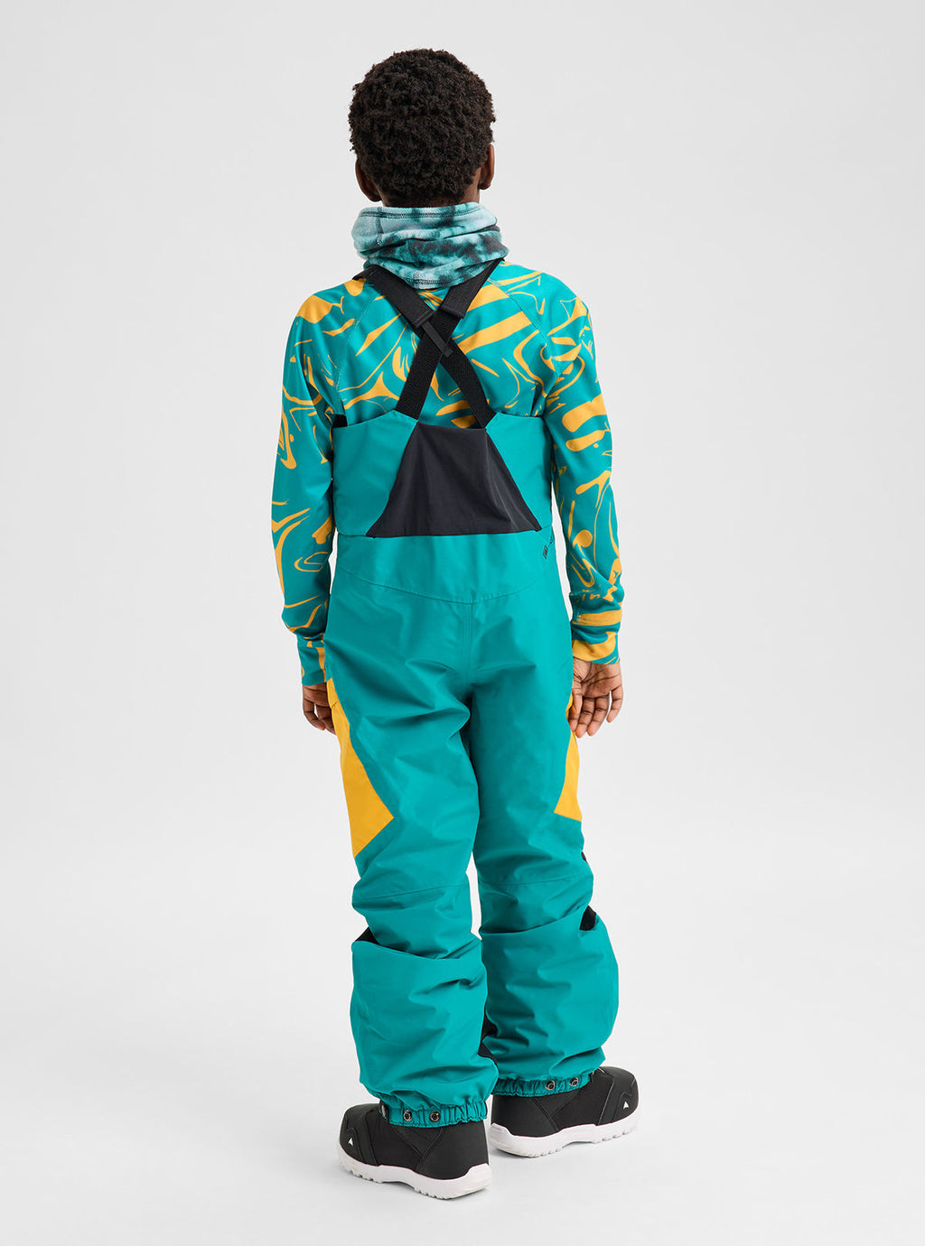 Kids' Burton Powline GORE-TEX Bib Pants - Pacific Teal/Goldenrod/True Black - Burton Pants Outerwear - alternate view 4