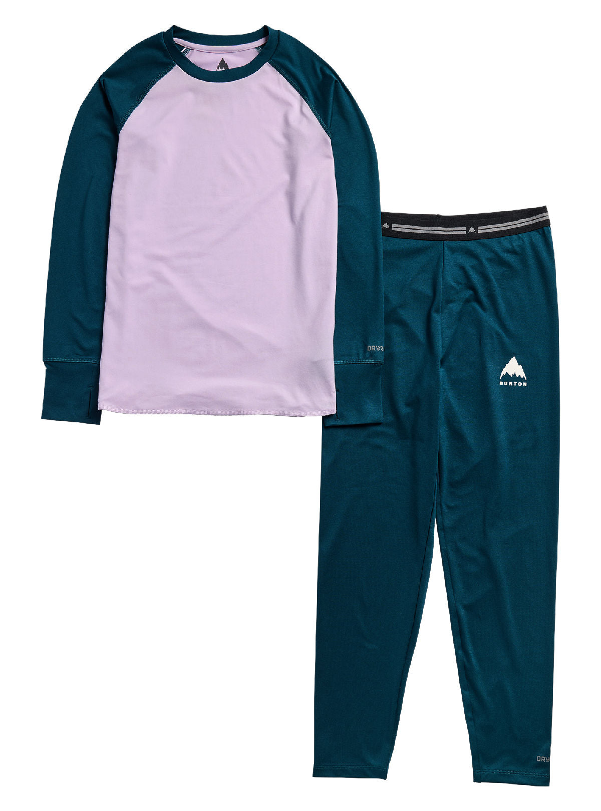 Kids' Burton and Toddlers' Burton Midweight Base Layer Set - Atlantic Teal/Moondust Purple - Burton Pants Base