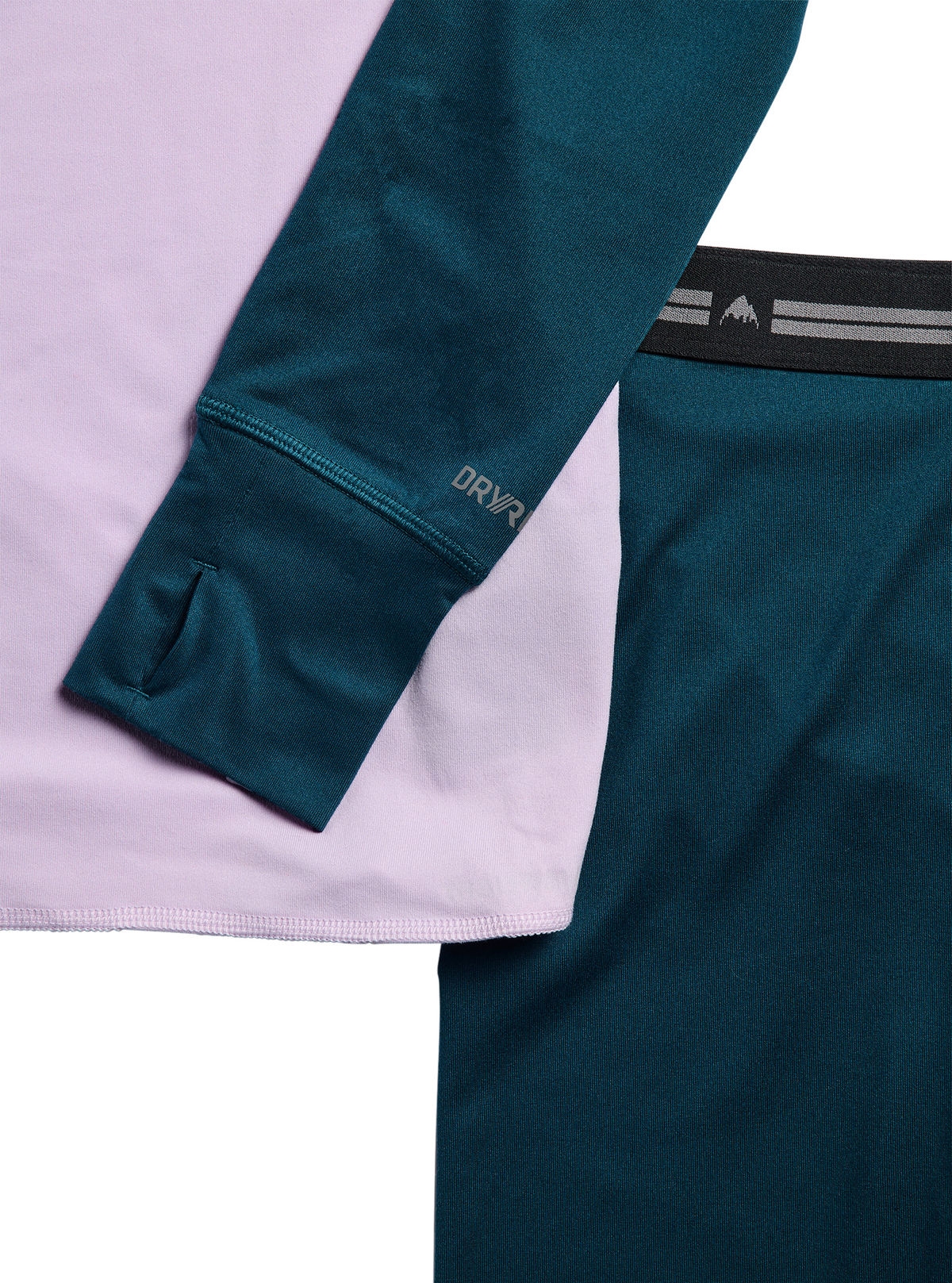 Kids' Burton and Toddlers' Burton Midweight Base Layer Set - Atlantic Teal/Moondust Purple - Burton Pants Base - alternate view 2
