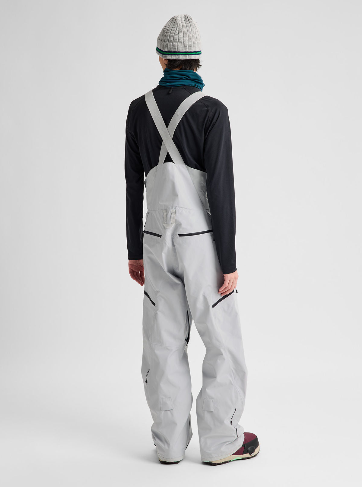 Men's Burton Reserve GORE-TEX 2L Bib Pants - Gray Cloud - Burton Bibs Outerwear - alternate view 4
