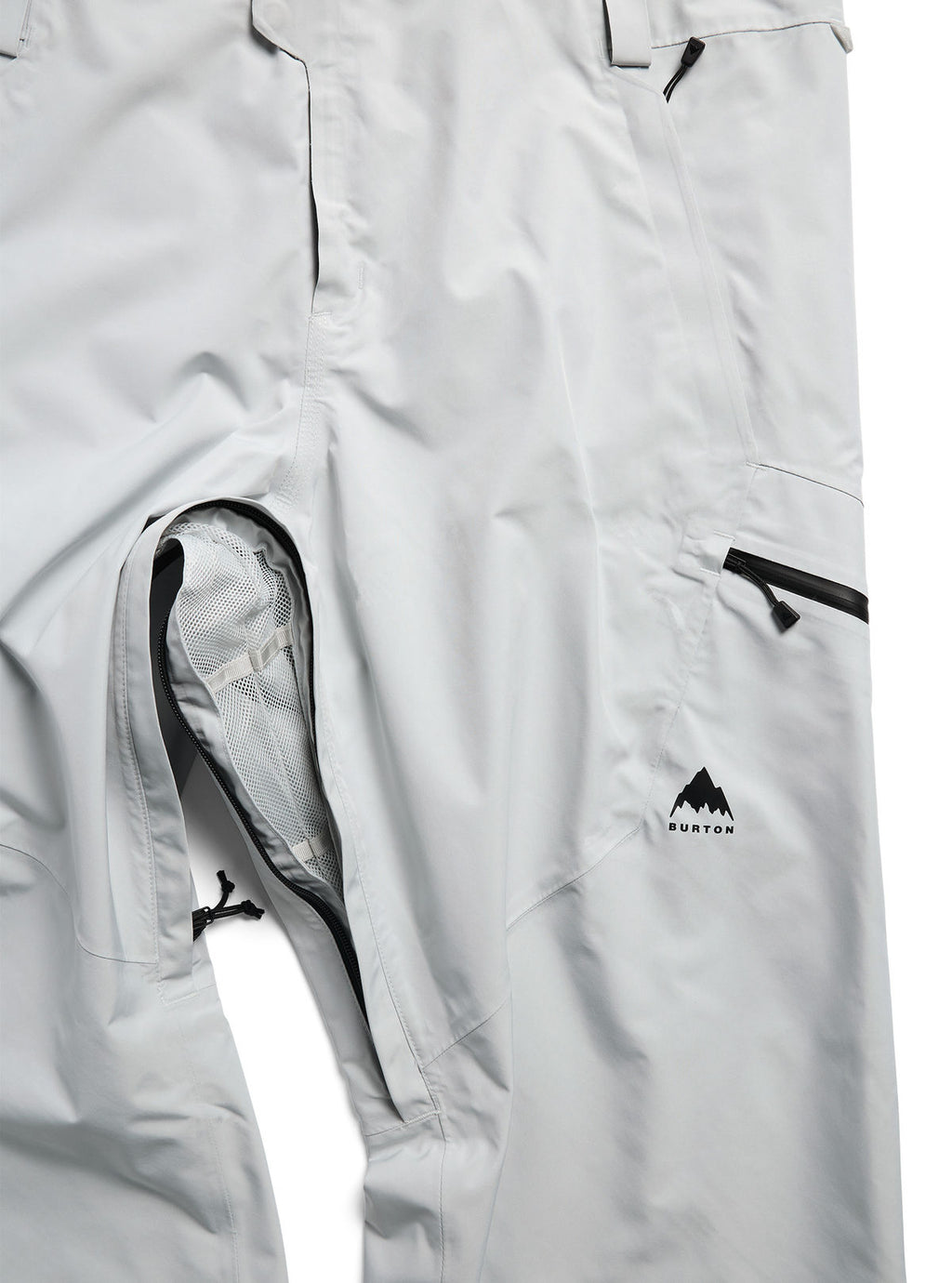 Men's Burton Reserve GORE-TEX 2L Bib Pants - Gray Cloud - Burton Bibs Outerwear - alternate view 5