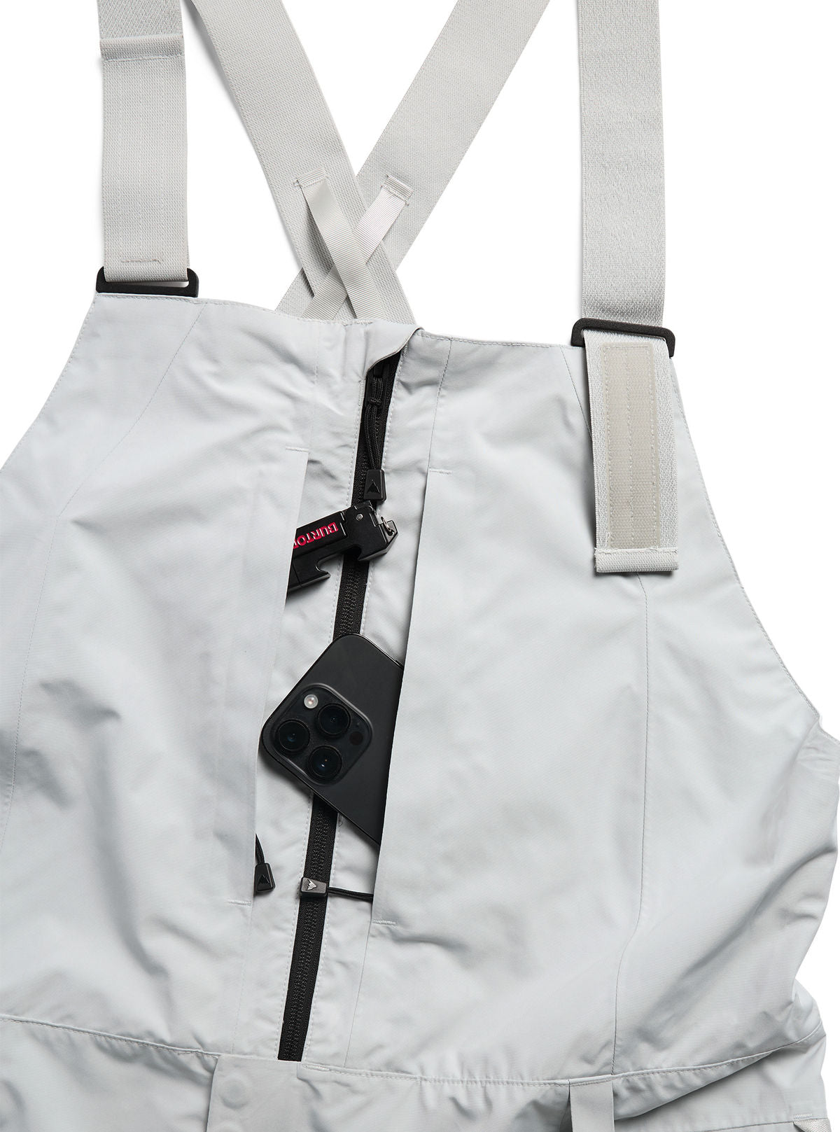 Men's Burton Reserve GORE-TEX 2L Bib Pants - Gray Cloud - Burton Bibs Outerwear - alternate view 6