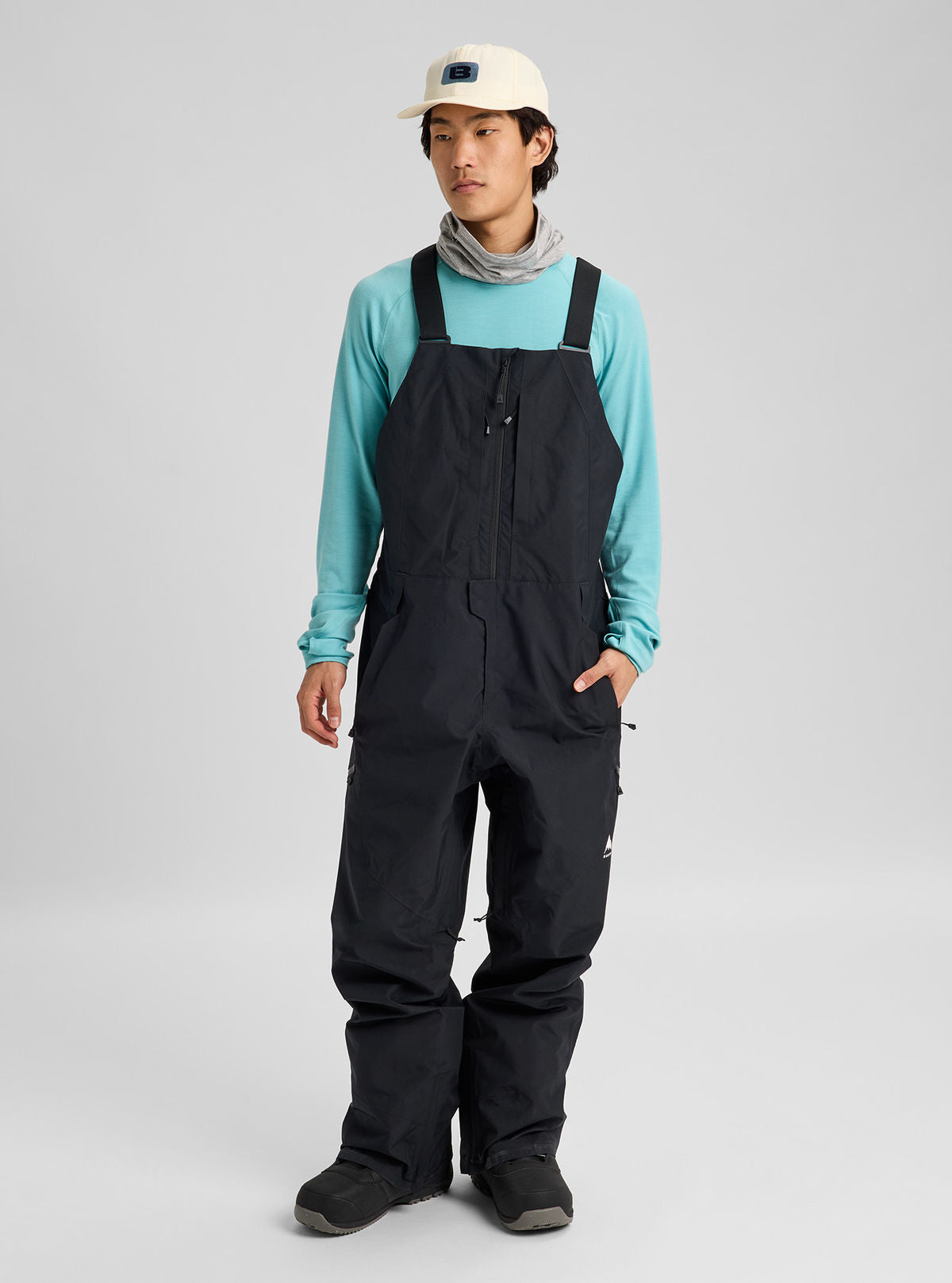 Men's Burton Reserve GORE-TEX 2L Bib Pants - True Black - Burton Bibs Outerwear - alternate view 2