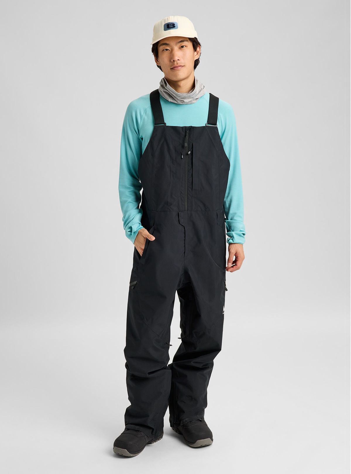 Men's Burton Reserve GORE-TEX 2L Bib Pants - True Black - Burton Bibs Outerwear - alternate view 3