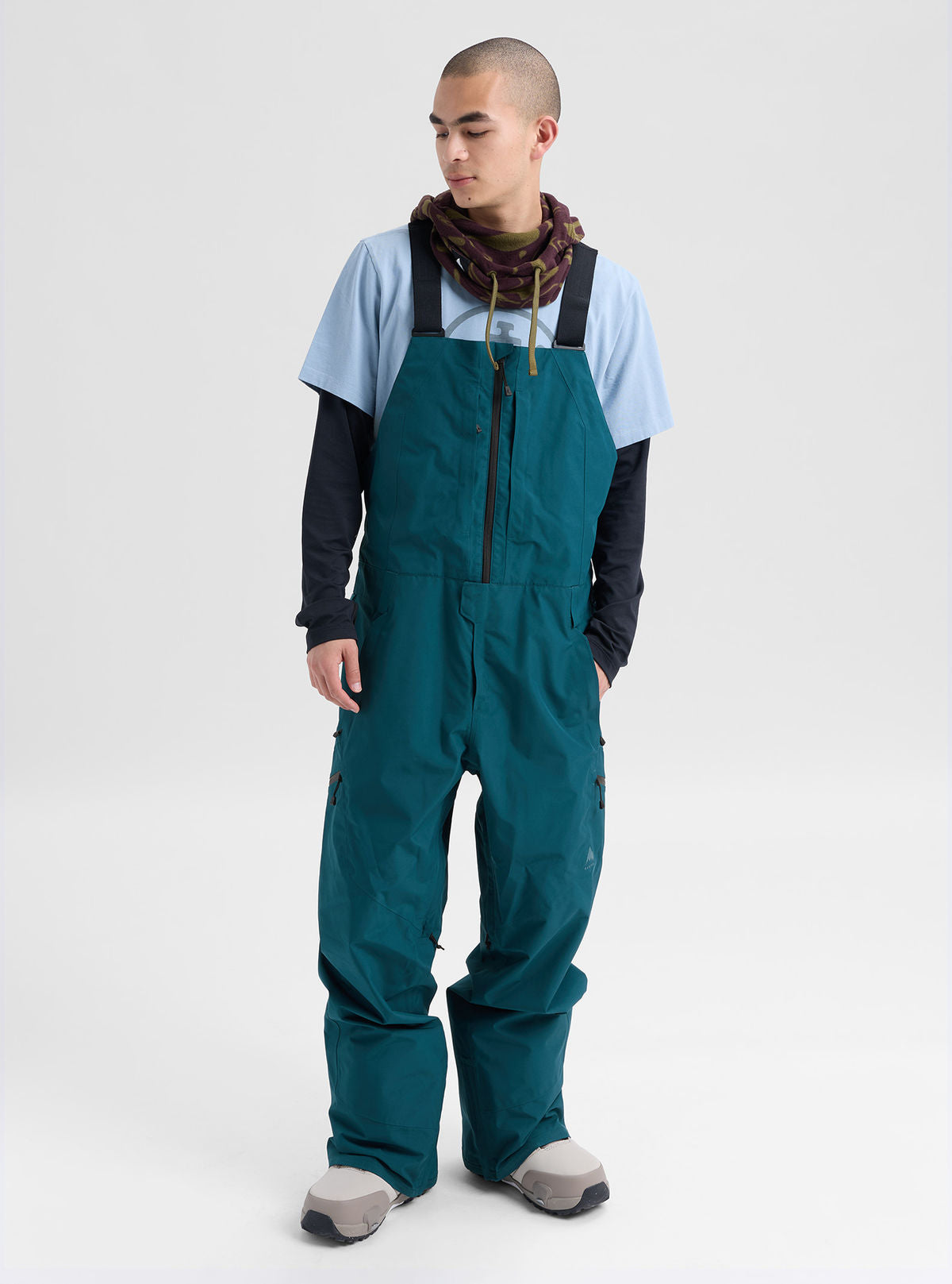 Men's Burton Reserve GORE-TEX 2L Bib Pants - Atlantic Teal - Burton Bibs Outerwear - alternate view 2