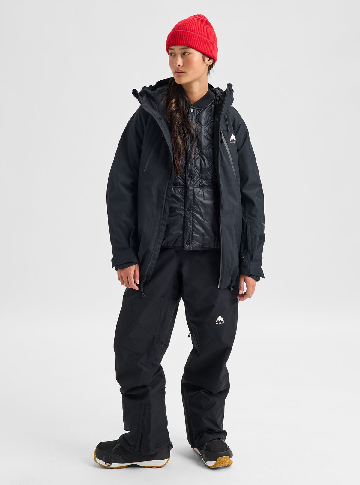 Women's Burton Reserve GORE-TEX 2L Bib Pants - True Black - Burton Bibs Outerwear - alternate view 7