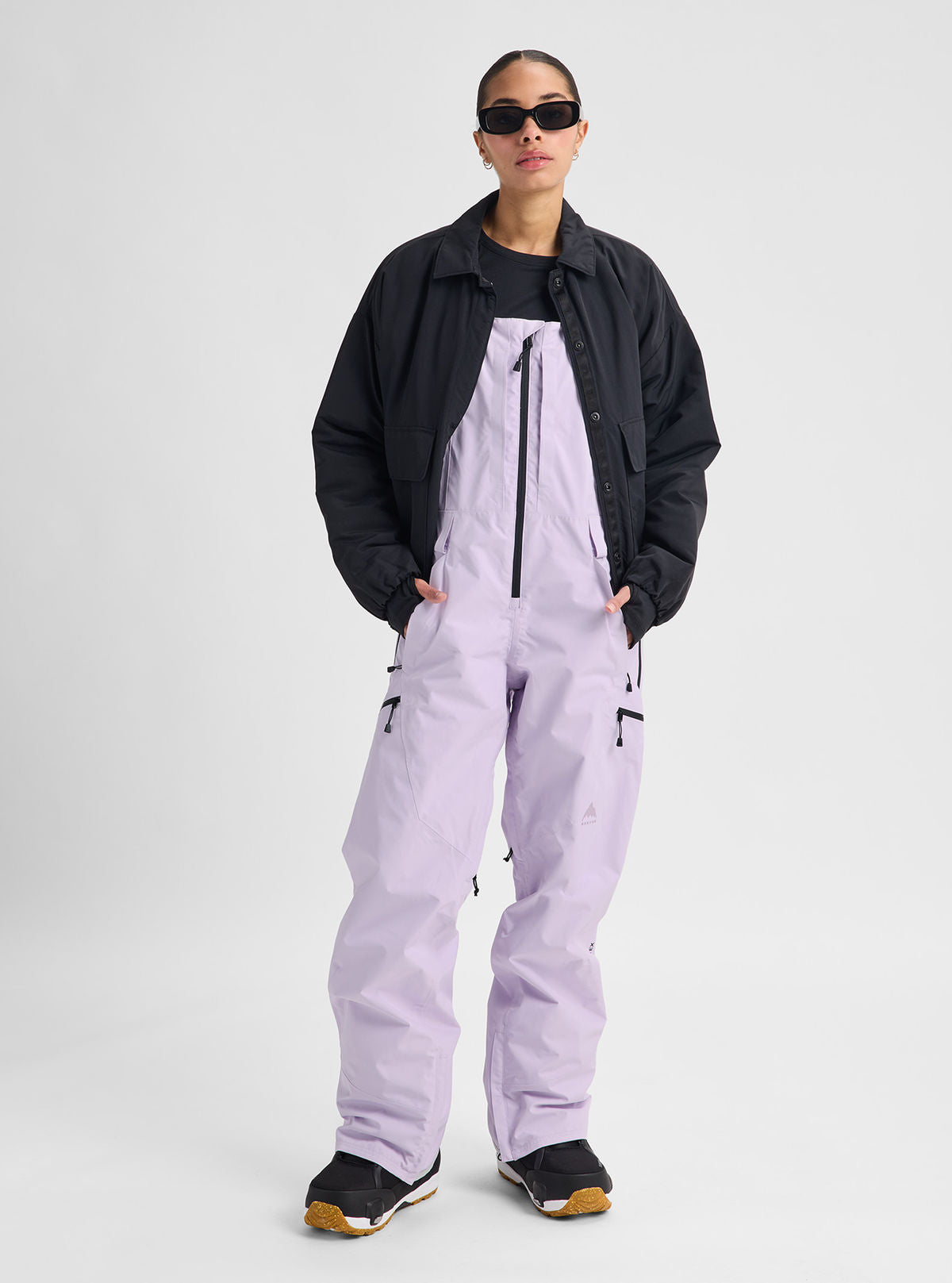 Women's Burton Reserve GORE-TEX 2L Bib Pants - Moondust Purple - Burton Bibs Outerwear - alternate view 2