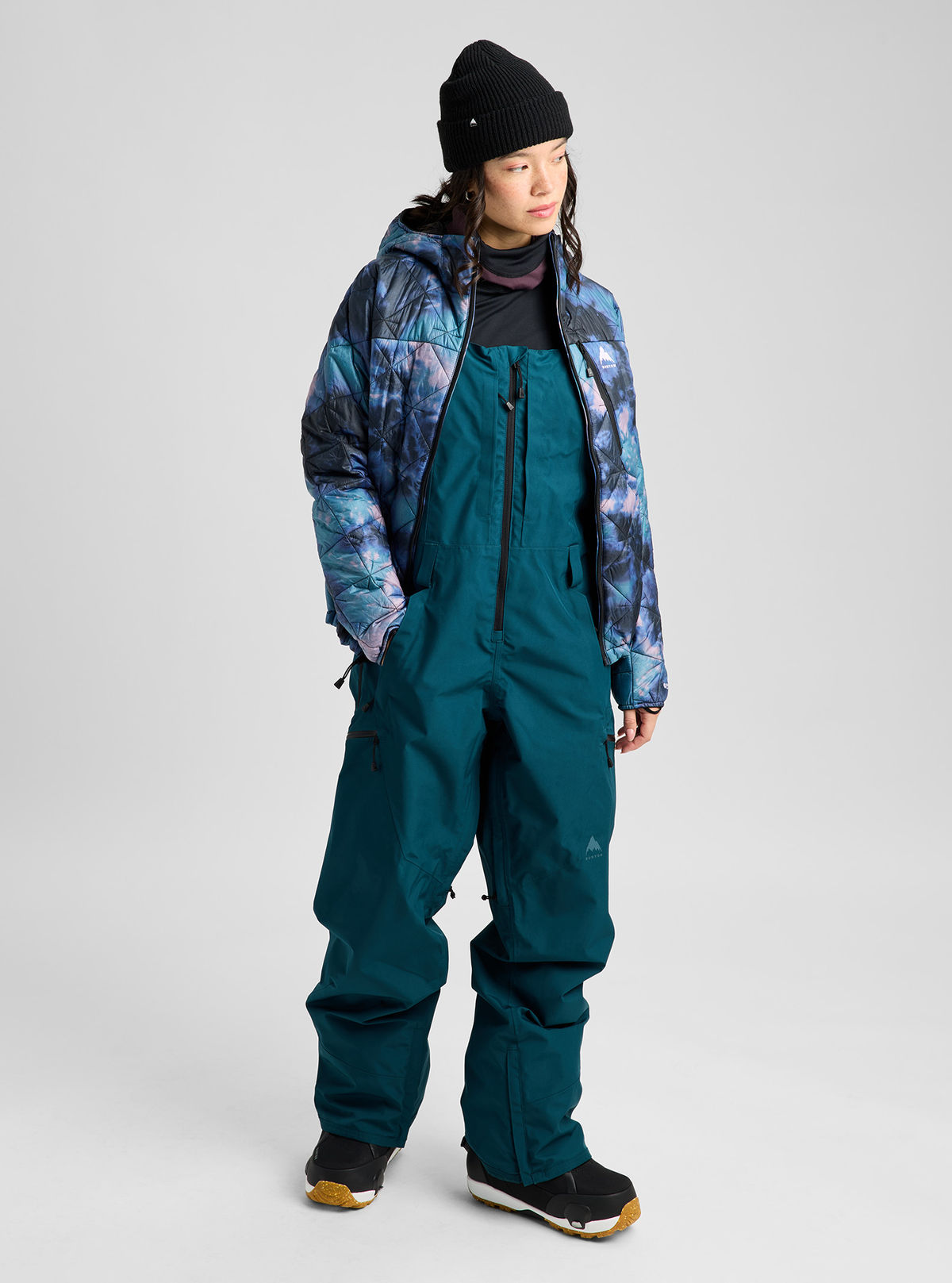 Women's Burton Reserve GORE-TEX 2L Bib Pants - Atlantic Teal - Burton Bibs Outerwear - alternate view 2