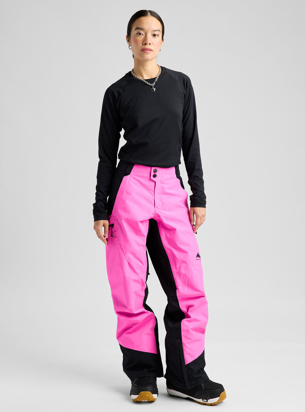 Women's Burton Reserve GORE-TEX 2L Pants - Shockwave Pink/True Black - Burton Pants Outerwear - alternate view 2