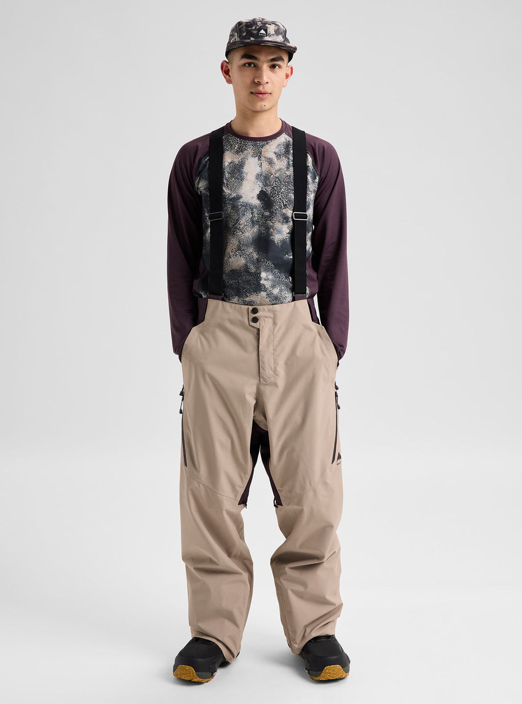 Men's Burton Reserve 2L 3-In-1 Pants - Bear Hug Brown/Summit Taupe - Burton Pants Outerwear - alternate view 3
