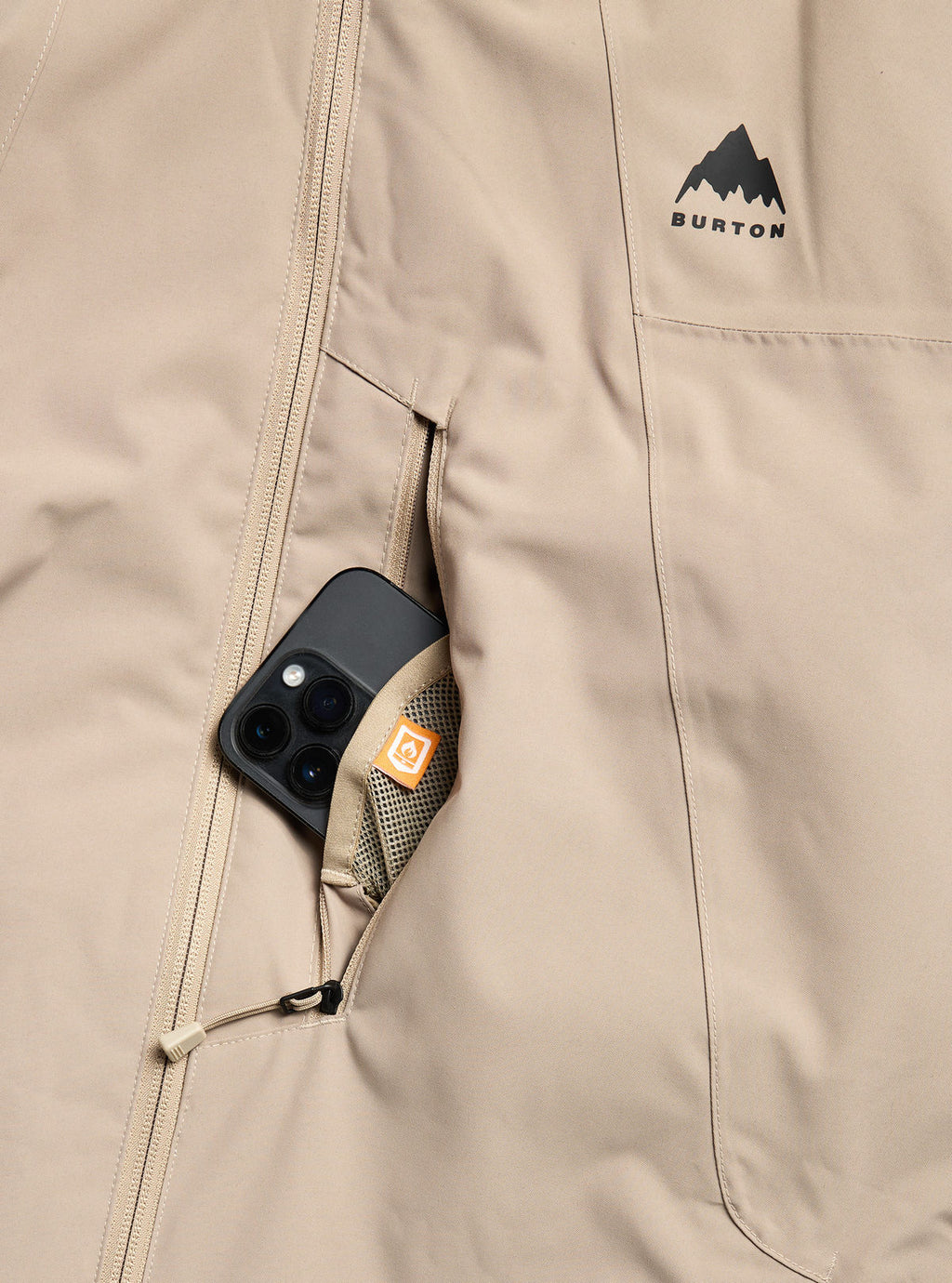 Men's Burton Reserve 2L Insulated Jacket - Summit Taupe - Burton Jacket Outerwear - alternate view 6