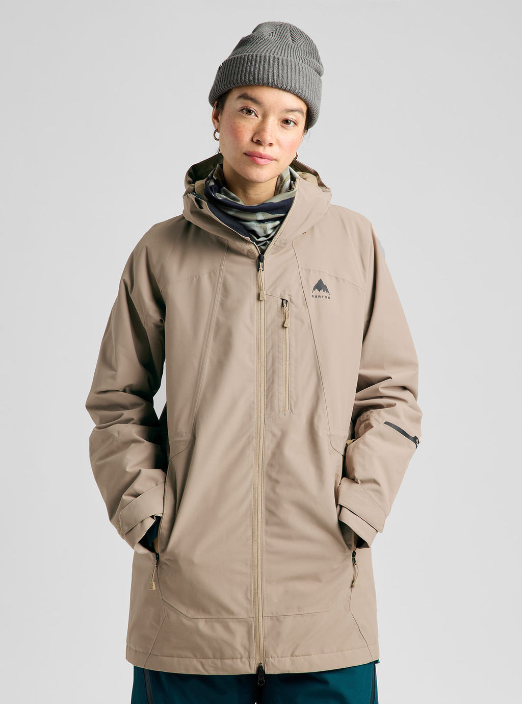 Women's Burton Reserve 2L Insulated Jacket - Summit Taupe - Burton Jacket Outerwear - alternate view 3