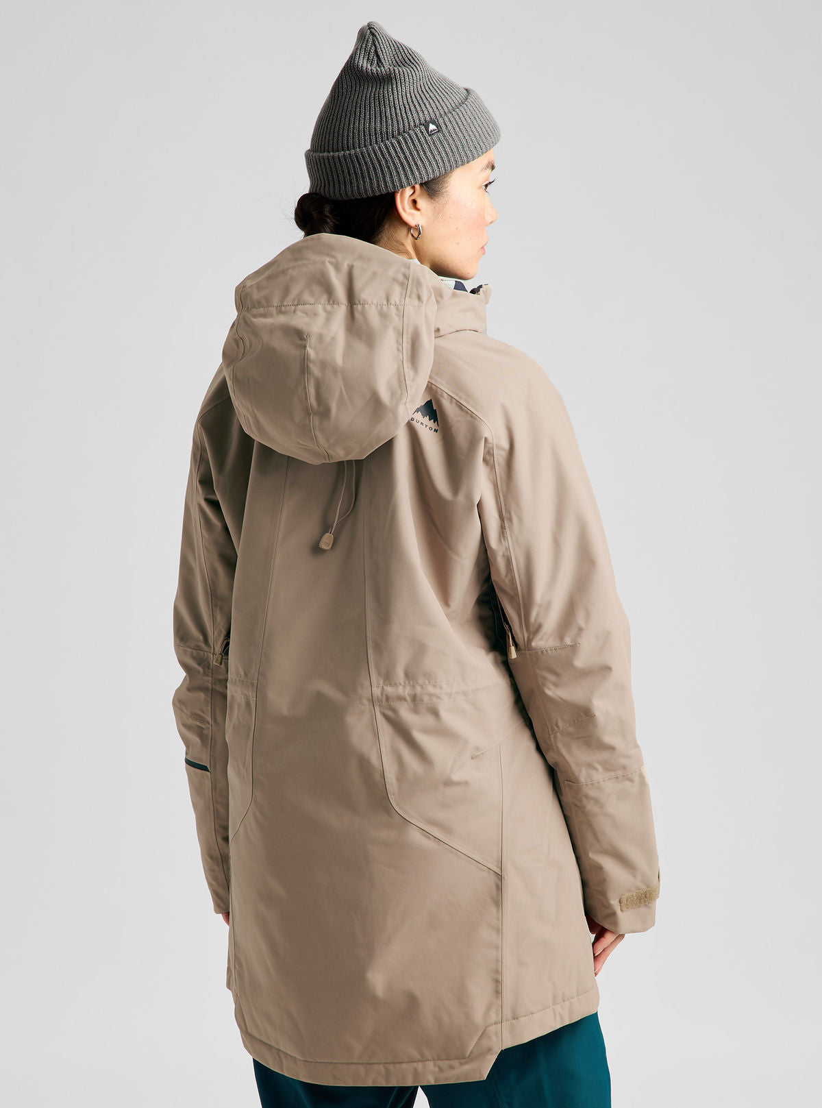 Women's Burton Reserve 2L Insulated Jacket - Summit Taupe - Burton Jacket Outerwear - alternate view 4