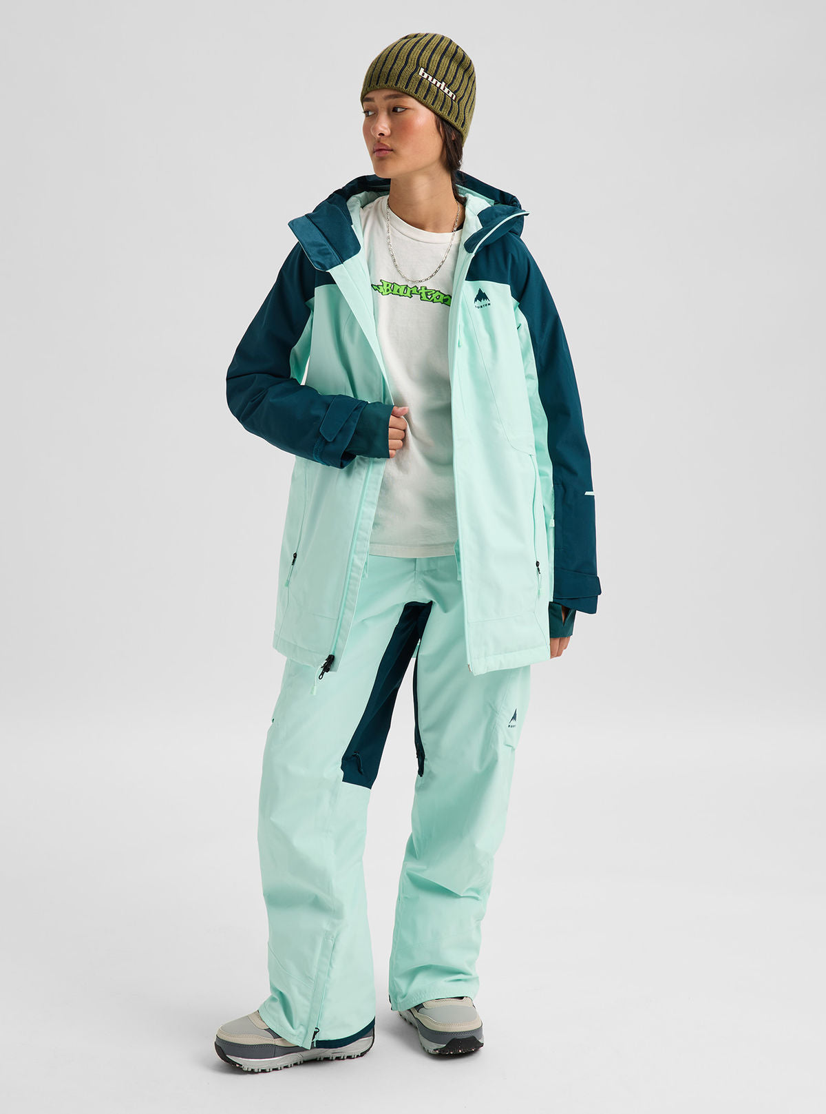 Women's Burton Reserve 2L Insulated Jacket - Atlantic Teal/Spring Frost - Burton Jacket Outerwear - alternate view 2