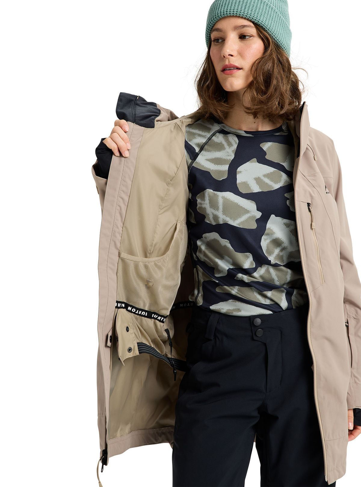 Women's Burton Reserve 2L Jacket - Summit Taupe - Burton Jacket Outerwear - alternate view 9