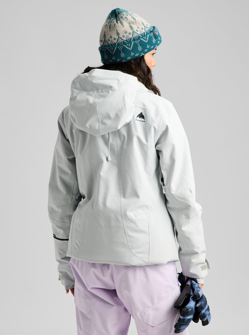 Women's Burton Reserve 2L Insulated Stretch Slim Jacket - Gray Cloud - Burton Jacket Outerwear - alternate view 4