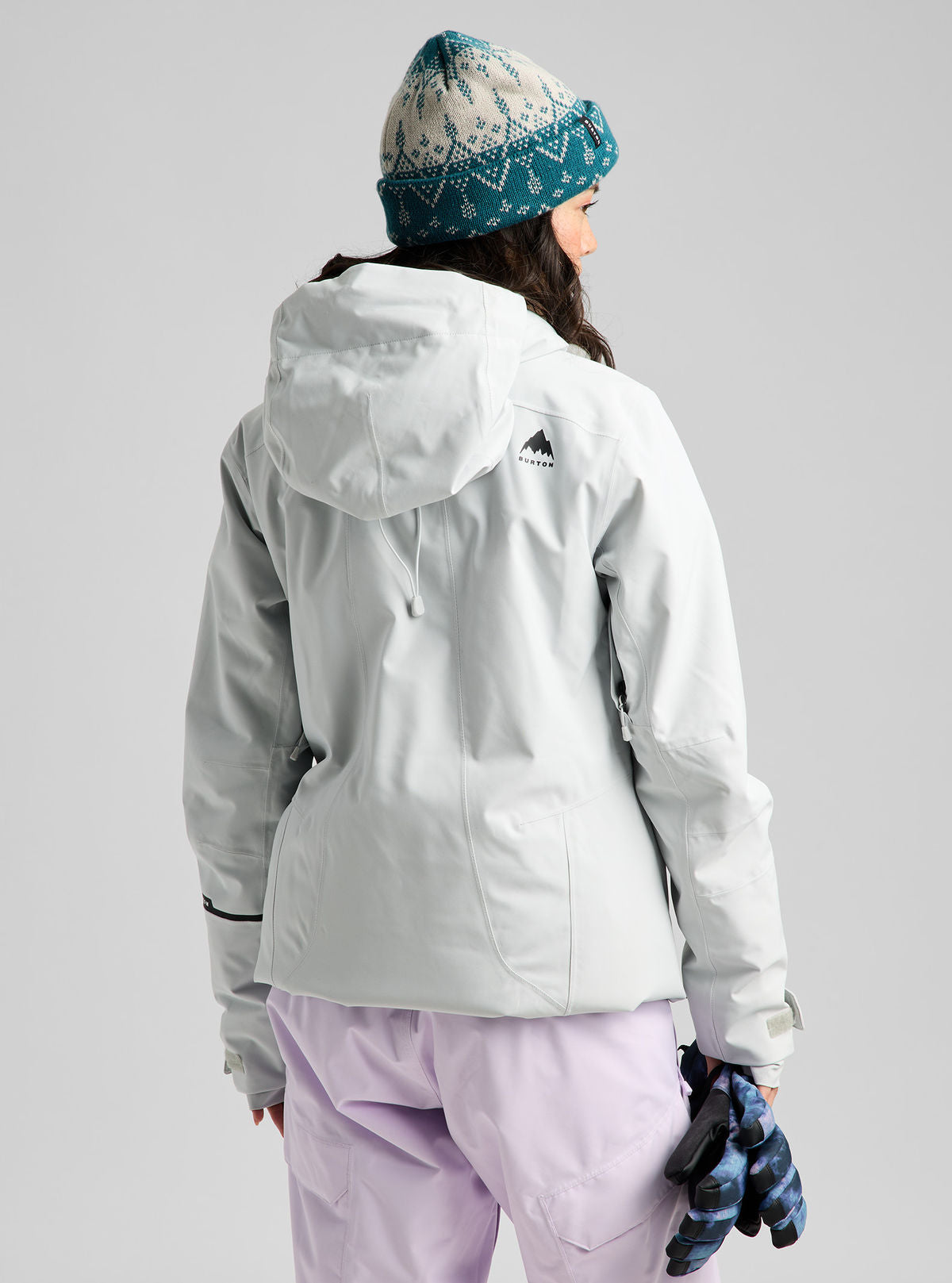 Women's Burton Reserve 2L Insulated Stretch Slim Jacket - Gray Cloud - Burton Jacket Outerwear - alternate view 4