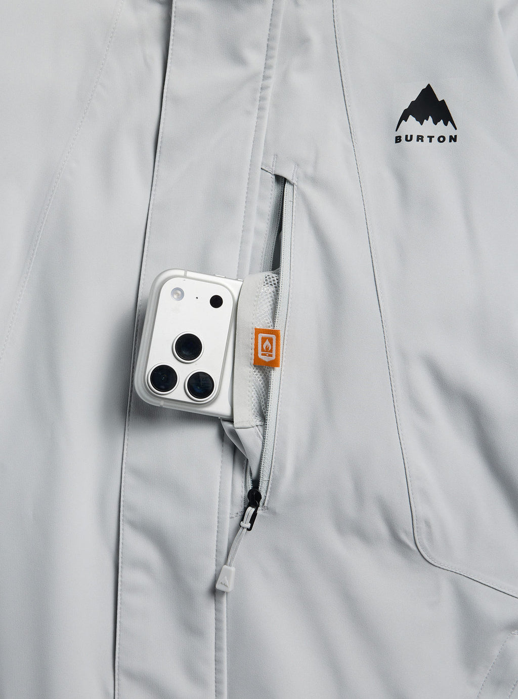 Women's Burton Reserve 2L Insulated Stretch Slim Jacket - Gray Cloud - Burton Jacket Outerwear - alternate view 5