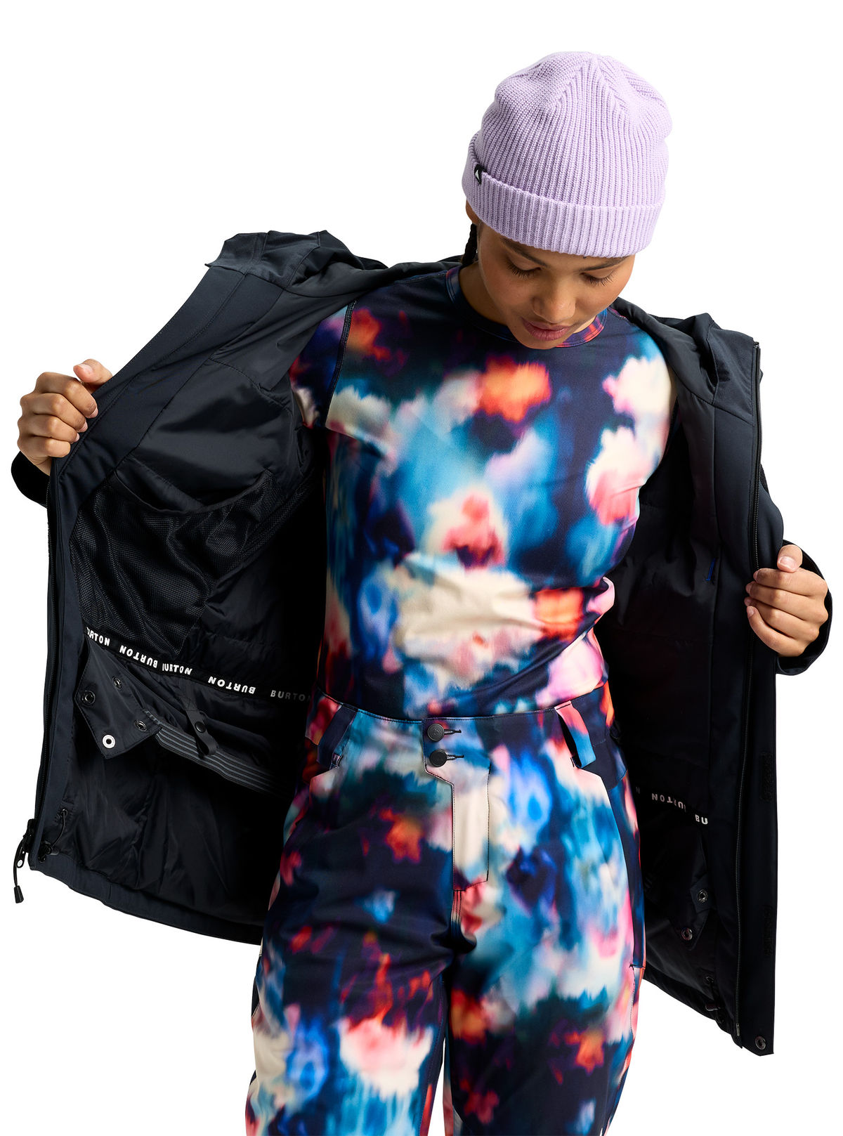 Women's Burton Reserve 2L Insulated Stretch Slim Jacket - True Black - Burton Jacket Outerwear - alternate view 9