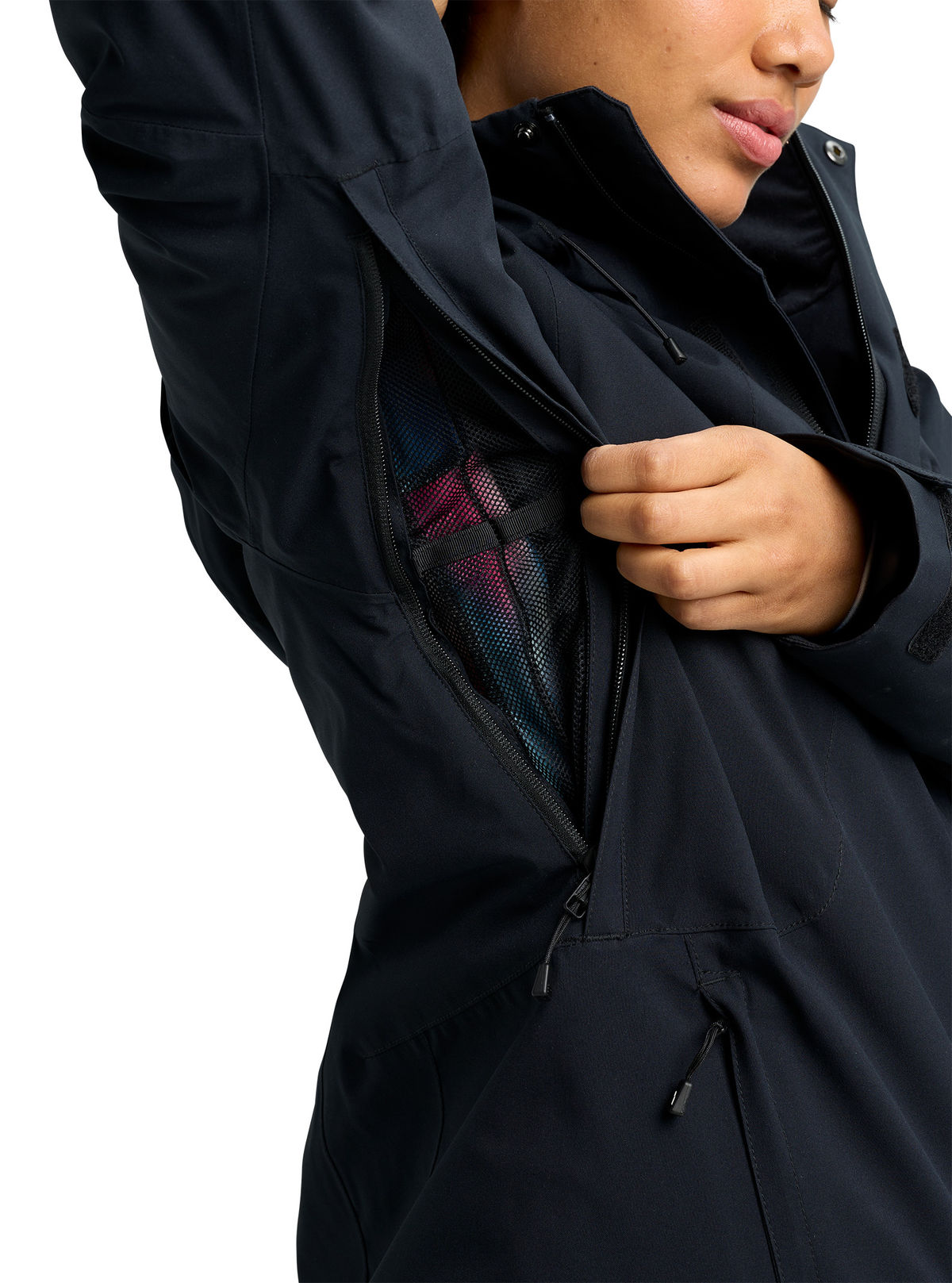 Women's Burton Reserve 2L Insulated Stretch Slim Jacket - True Black - Burton Jacket Outerwear - alternate view 8