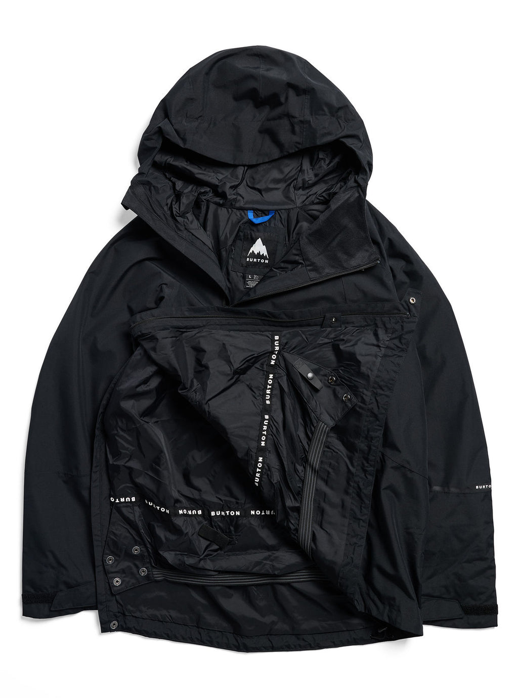 Men's Burton Reserve 2L Relaxed Anorak - True Black - Burton Anorak Outerwear - alternate view 9