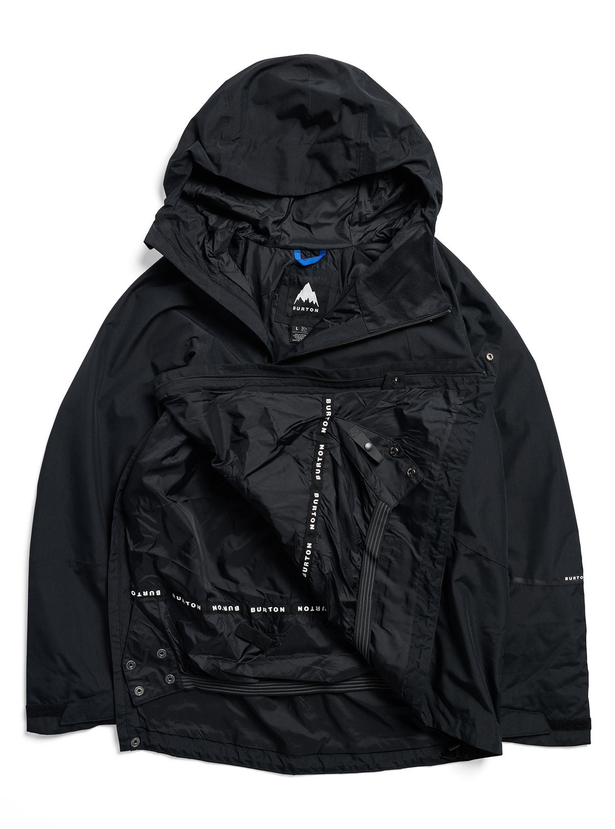 Men's Burton Reserve 2L Relaxed Anorak - True Black - Burton Anorak Outerwear - alternate view 9
