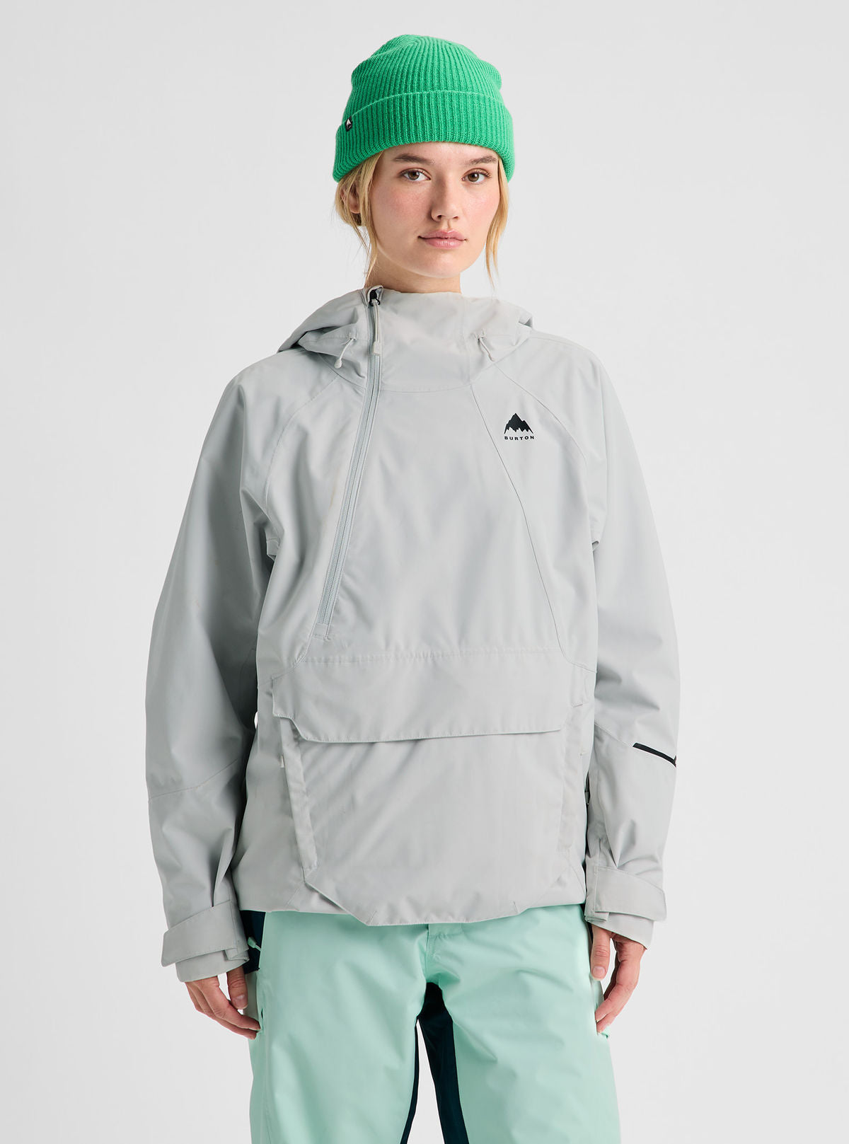 Women's Burton Reserve 2L Relaxed Anorak - Gray Cloud - Burton Anorak Outerwear - alternate view 3