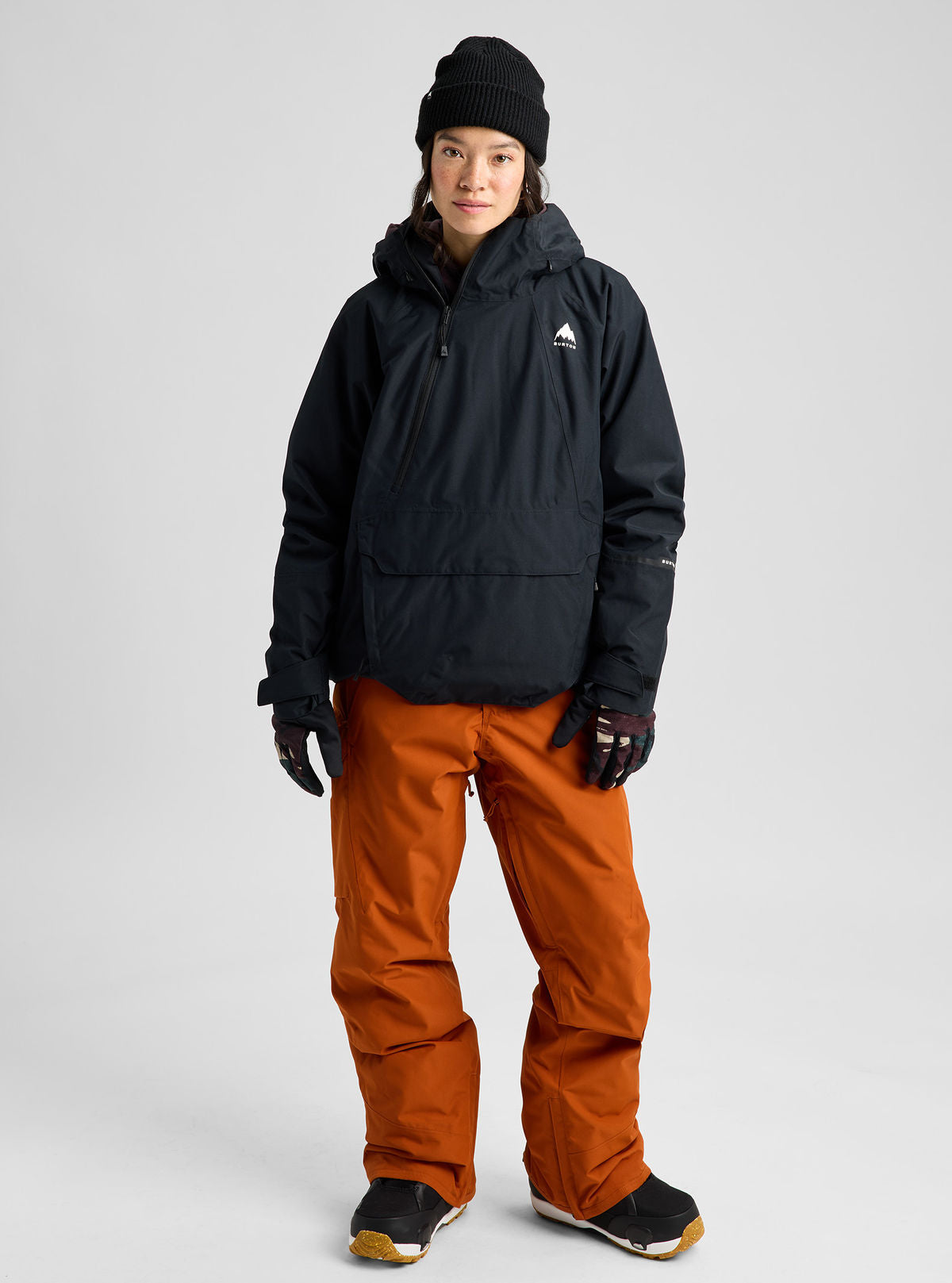 Women's Burton Reserve 2L Relaxed Anorak - True Black - Burton Anorak Outerwear - alternate view 2