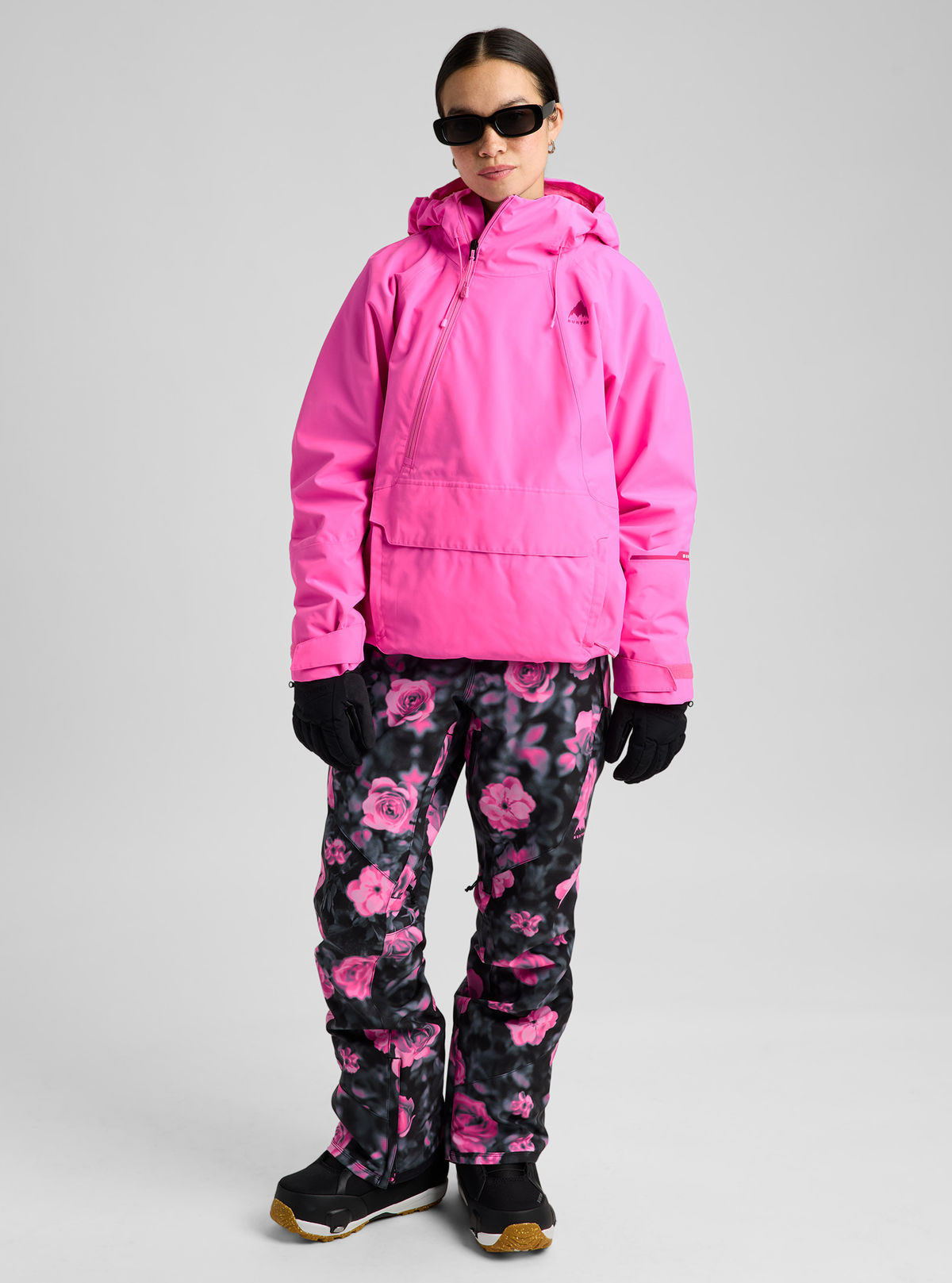 Women's Burton Reserve 2L Relaxed Anorak - Shockwave Pink - Burton Anorak Outerwear - alternate view 2