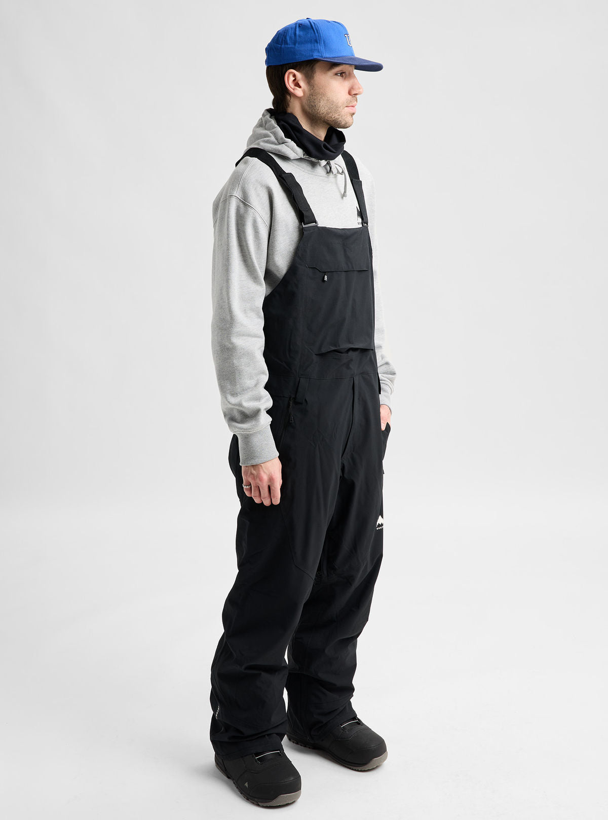 Men's Burton Reserve 2L Stretch Bib Pants - True Black - Burton Bibs Outerwear - alternate view 2
