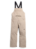 Men's Burton Reserve 2L Stretch Bib Pants - Summit Taupe Regular - Burton Bibs Outerwear