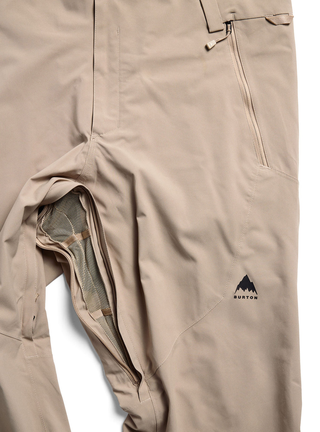 Men's Burton Reserve 2L Stretch Bib Pants - Summit Taupe - Burton Bibs Outerwear - alternate view 5