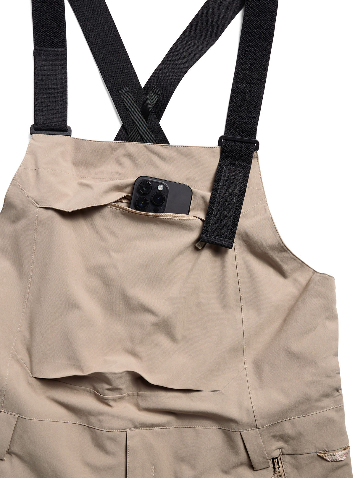 Men's Burton Reserve 2L Stretch Bib Pants - Summit Taupe - Burton Bibs Outerwear - alternate view 6