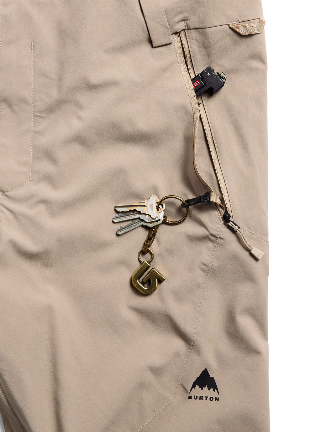 Men's Burton Reserve 2L Stretch Bib Pants - Summit Taupe - Burton Bibs Outerwear - alternate view 8