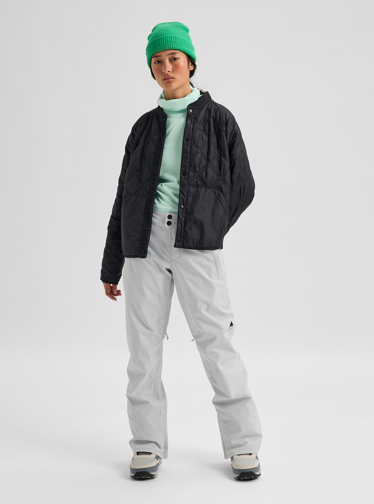 Women's Burton Reserve 2L Stretch Pants - Gray Cloud - Burton Pants Outerwear - alternate view 2