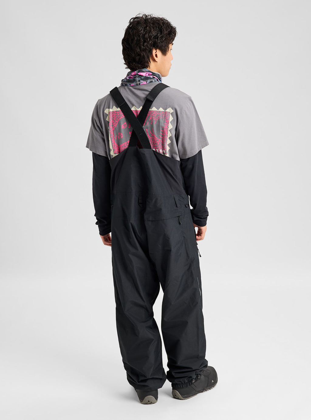 Men's Burton Reserve 2L Relaxed Bib Pants - True Black - Burton Bibs Outerwear - alternate view 4