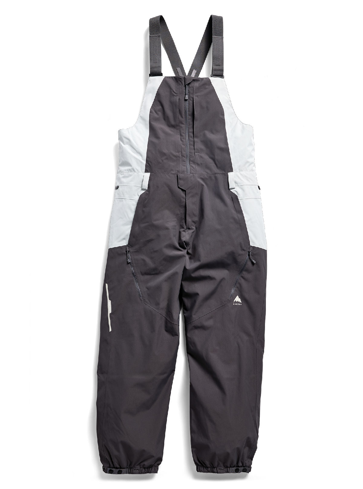 Men's Burton Reserve 2L Relaxed Bib Pants - Gotham Gray/Gray Cloud - Burton Bibs Outerwear