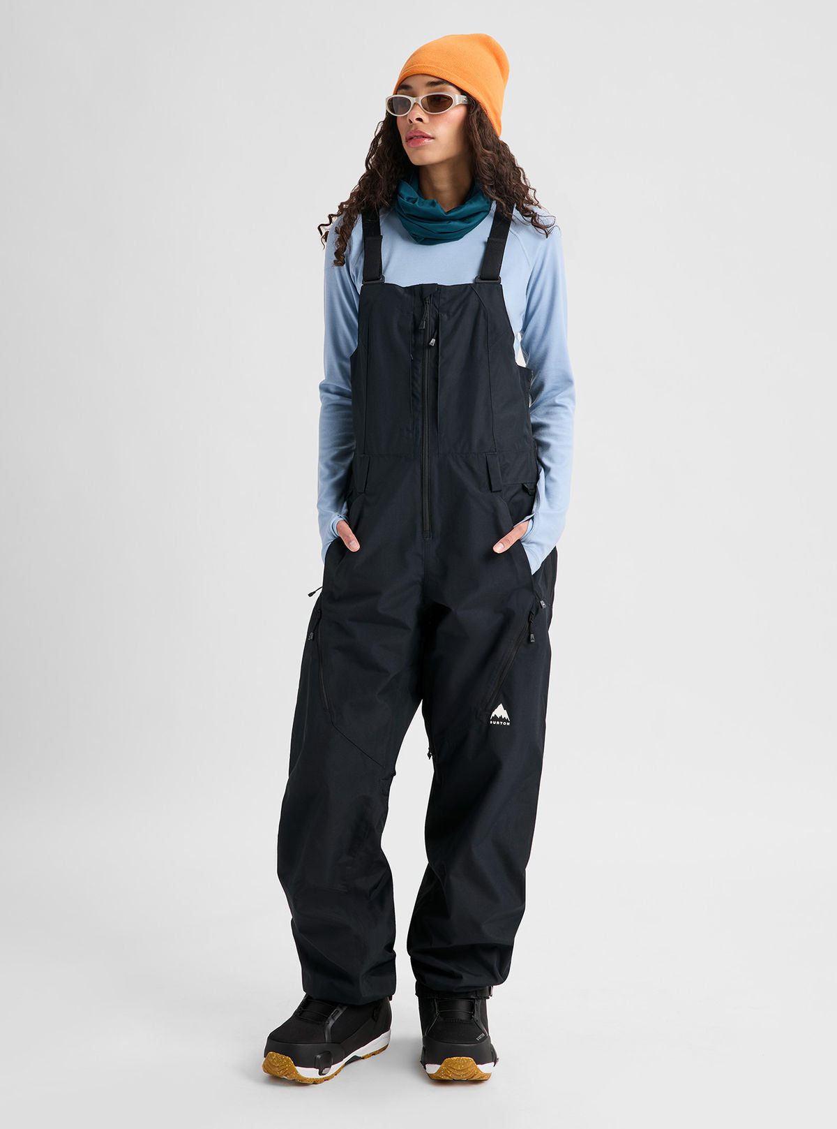 Women's Burton Reserve 2L Bib Pants - True Black - Burton Bibs Outerwear - alternate view 2