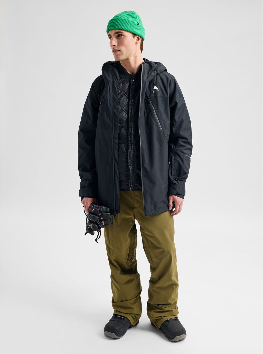 Men's Burton Reserve 2L 3-In-1 Jacket - True Black - Burton Jacket Outerwear - alternate view 3