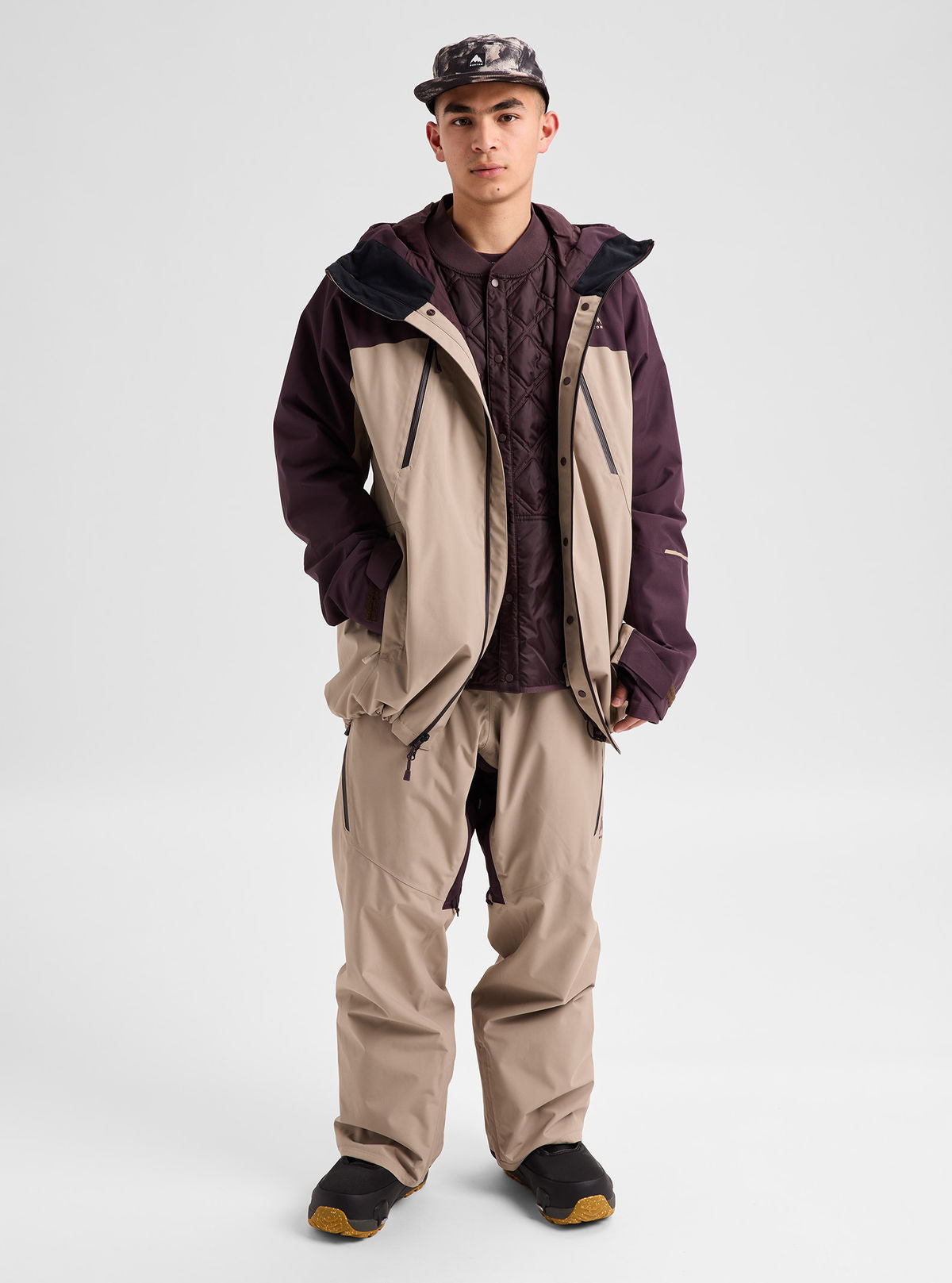 Men's Burton Reserve 2L 3-In-1 Jacket - Bear Hug Brown/Summit Taupe - Burton Jacket Outerwear - alternate view 2