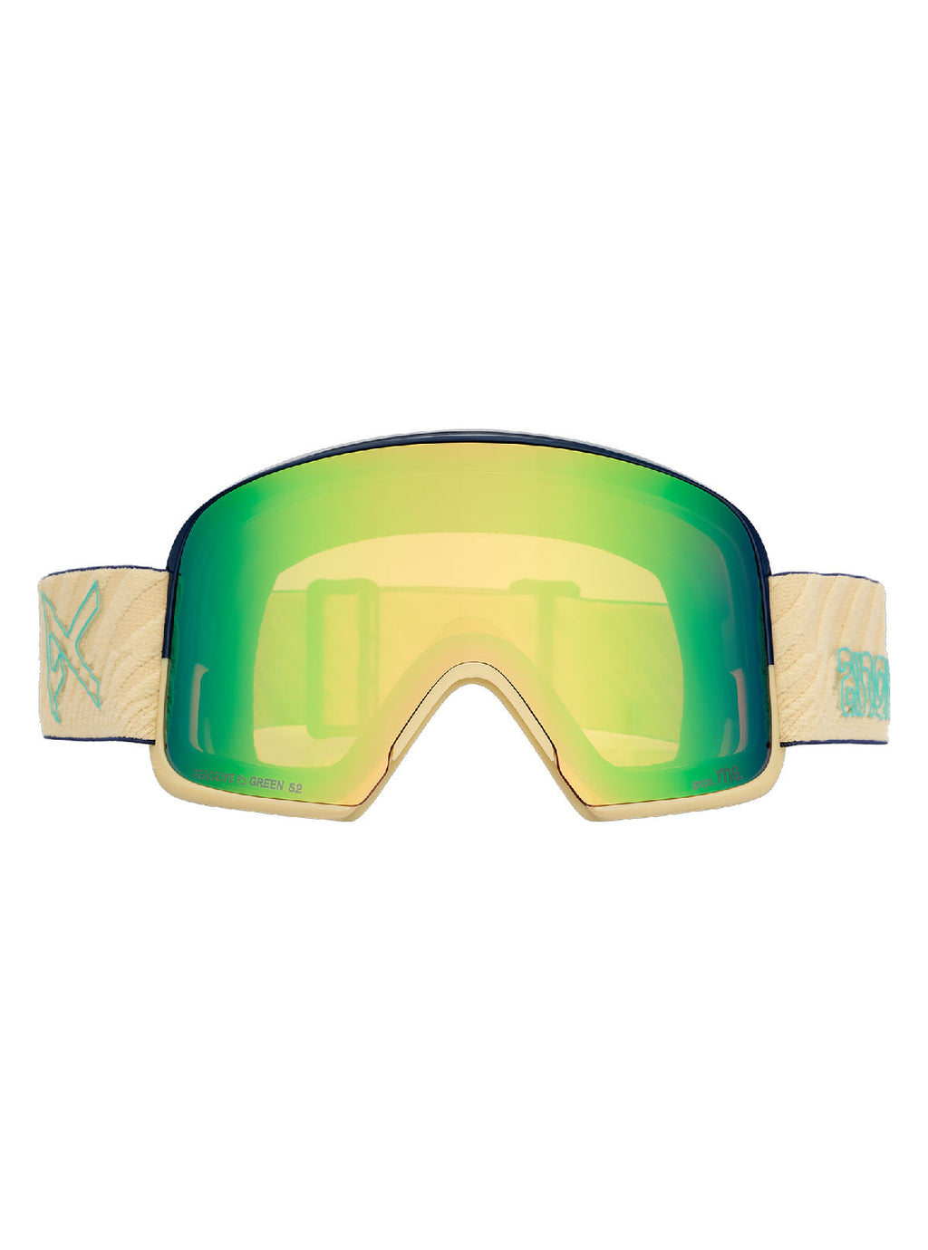 Anon M6 Goggles + Bonus Lens + MFI Face Mask - Beechwood / Perceive Variable Green - Anon Magnatech Goggle - alternate view 2