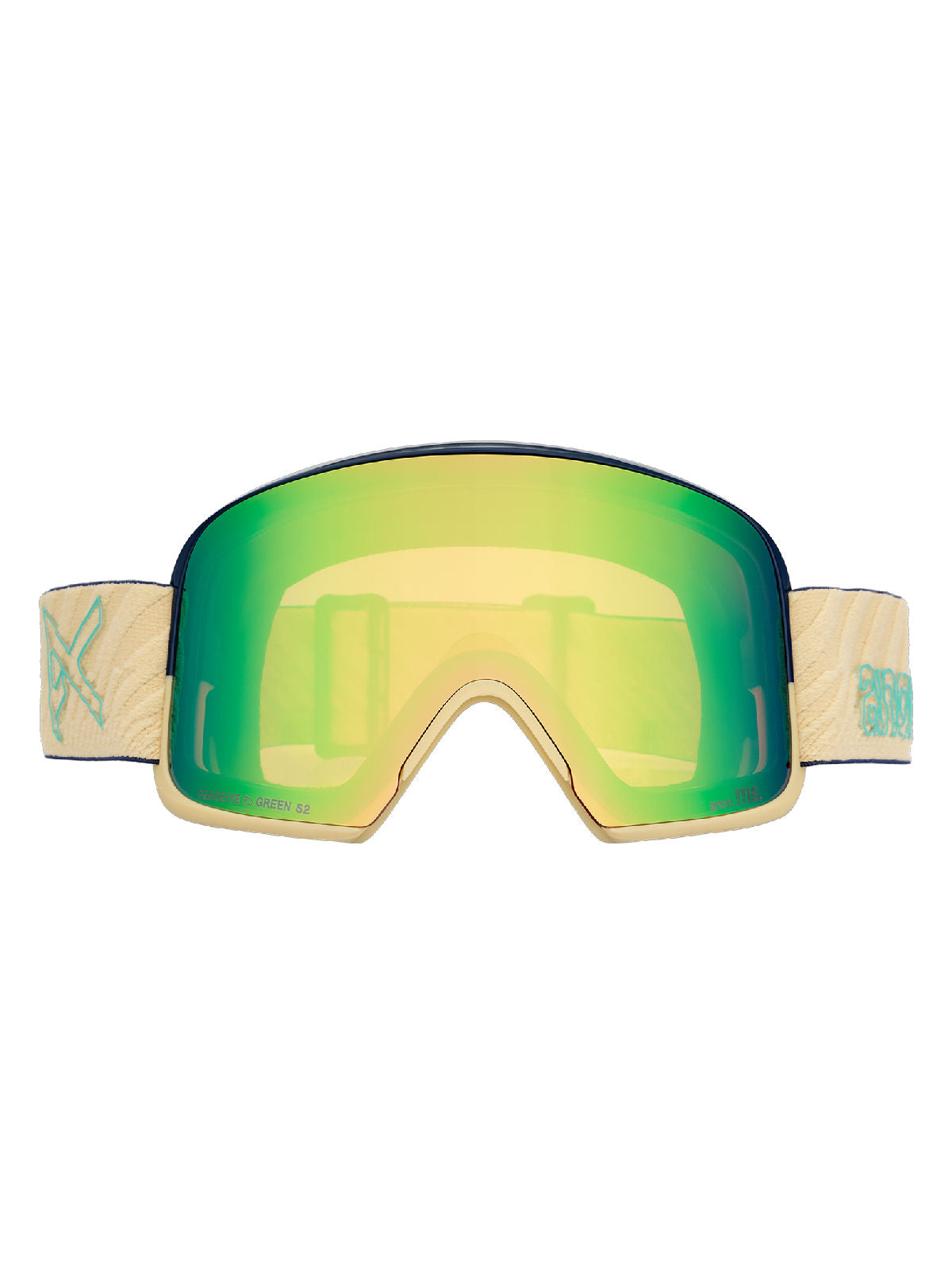 Anon M6 Goggles + Bonus Lens + MFI Face Mask - Beechwood / Perceive Variable Green - Anon Magnatech Goggle - alternate view 2