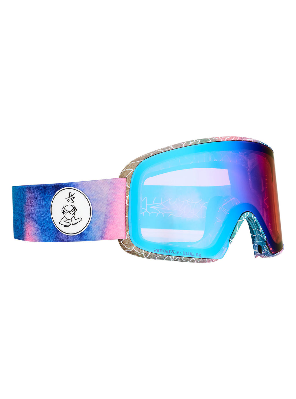Anon M6 Goggles + Bonus Lens + MFI Face Mask - Lb Watercolor / Perceive Variable Blue - Anon Magnatech Goggle