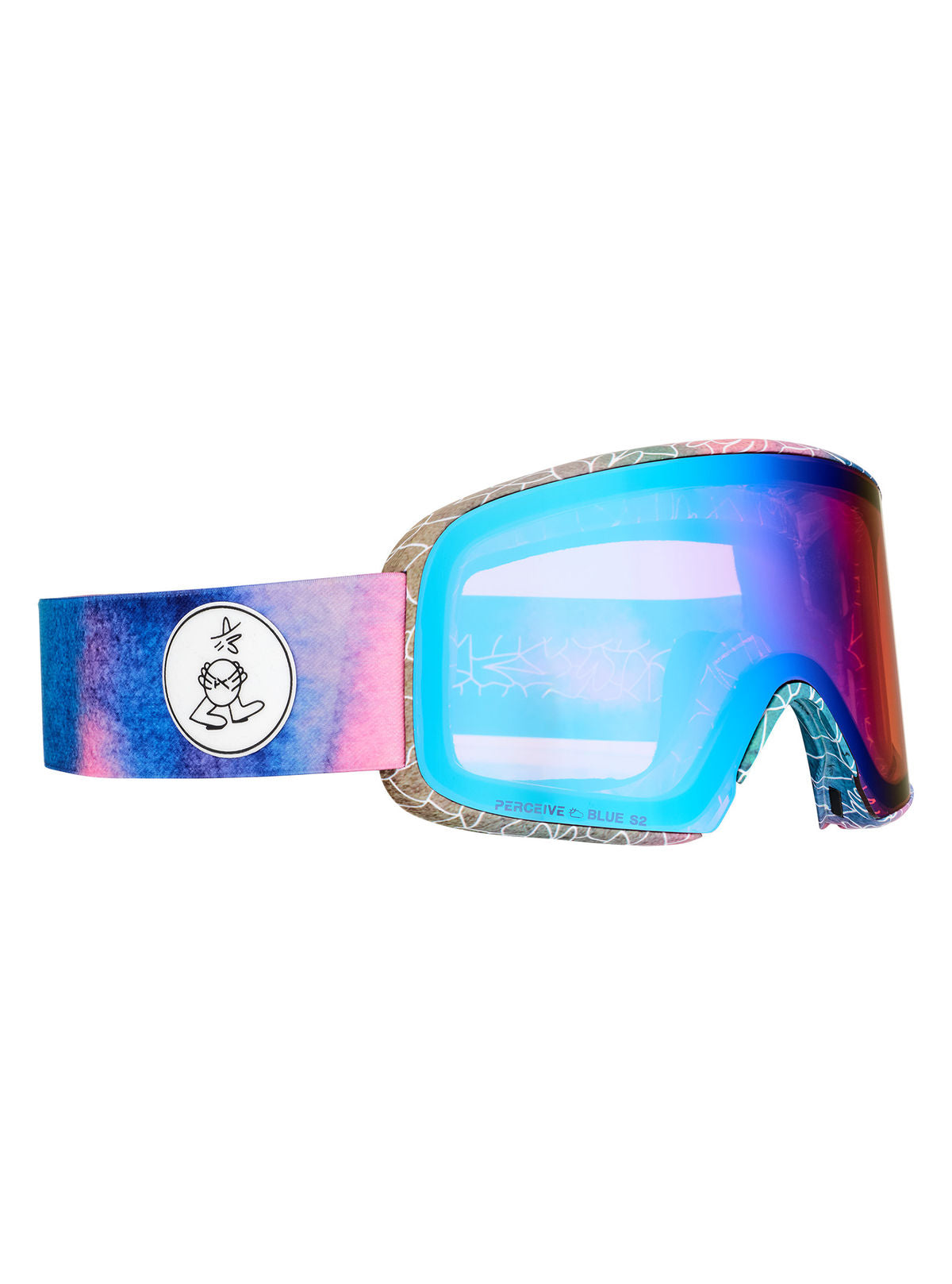 Anon M6 Goggles + Bonus Lens + MFI Face Mask - Lb Watercolor / Perceive Variable Blue - Anon Magnatech Goggle