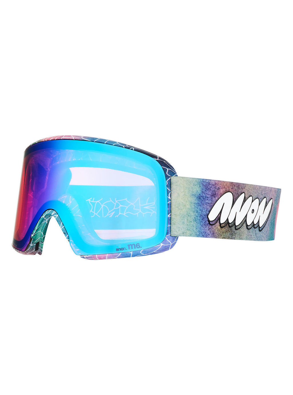 Anon M6 Goggles + Bonus Lens + MFI Face Mask - Lb Watercolor / Perceive Variable Blue - Anon Magnatech Goggle - alternate view 3