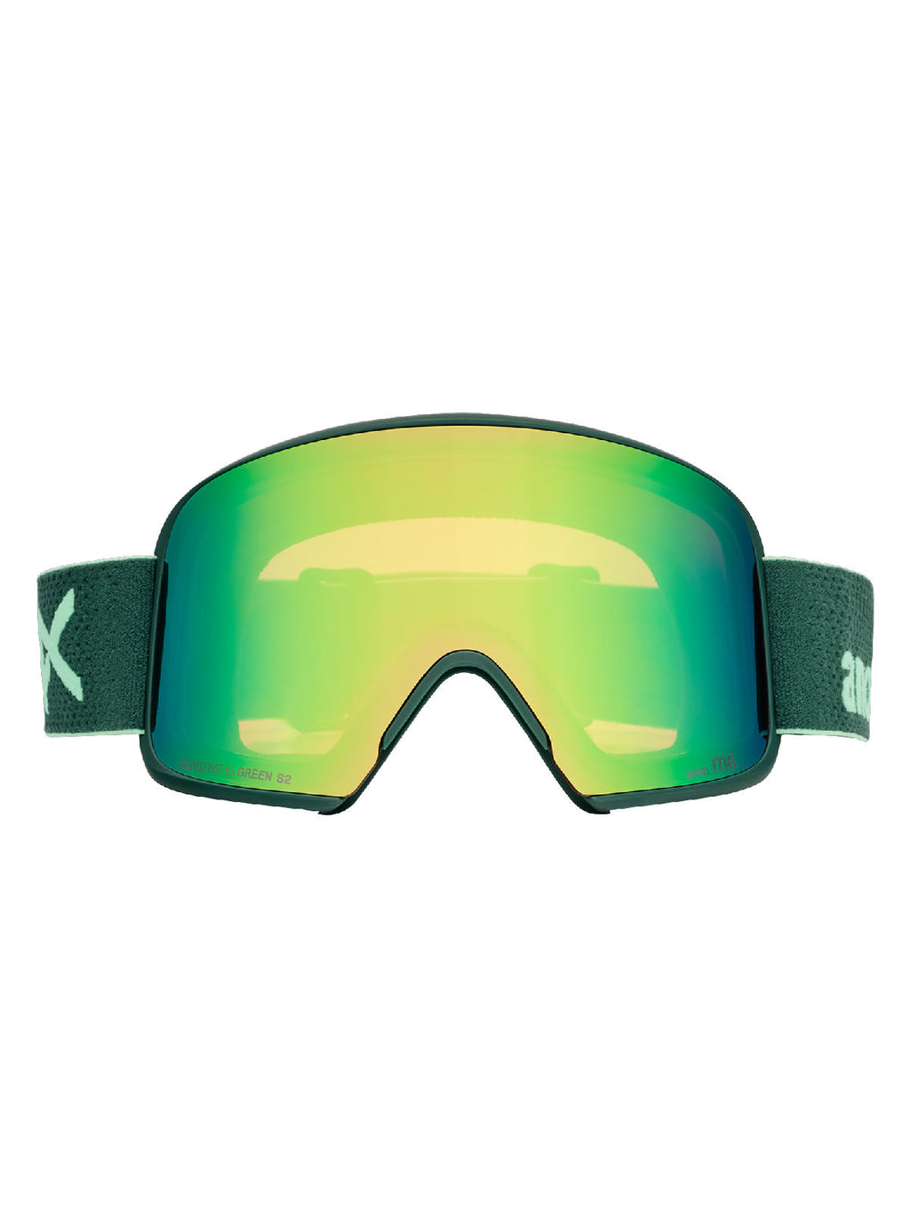 Anon M6 Goggles + Bonus Lens + MFI Face Mask - Brunswick Green / Perceive Variable Green - Anon Magnatech Goggle - alternate view 2