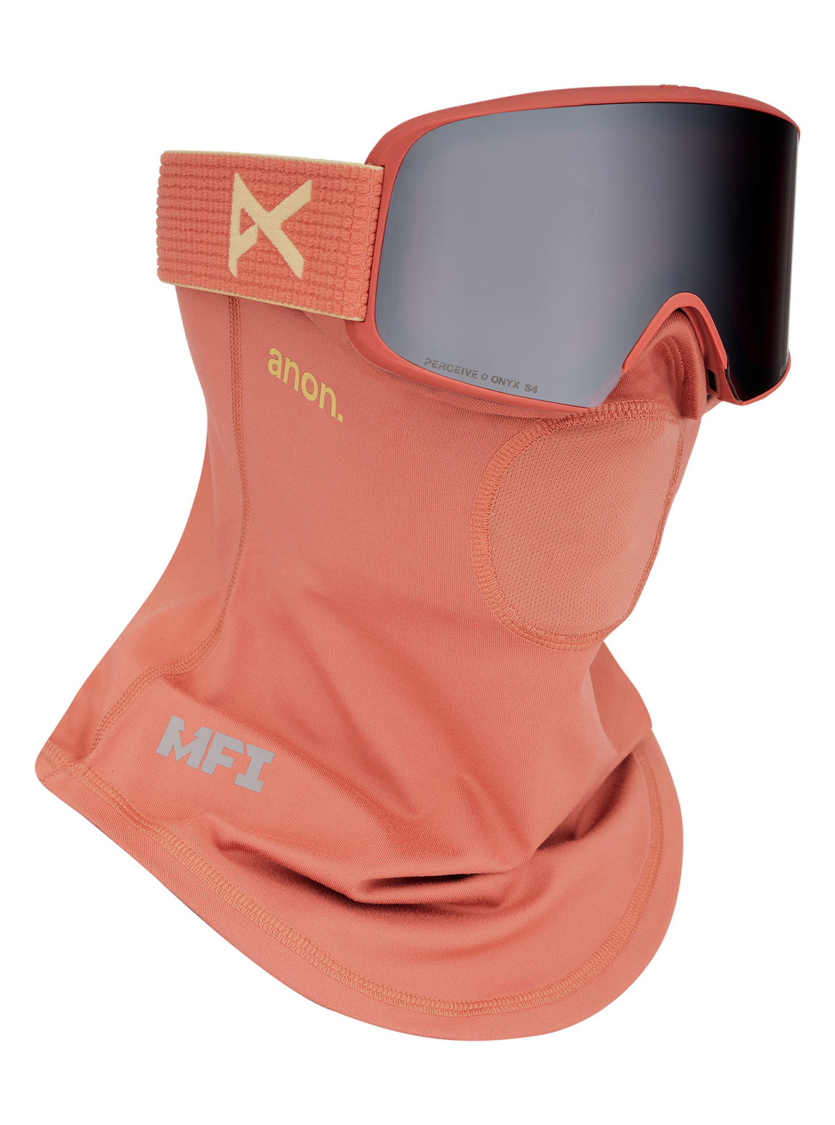 Anon M6 Goggles + Bonus Lens + MFI Face Mask - Terracotta / Perceive Sunny Onyx - Anon Magnatech Goggle - alternate view 5