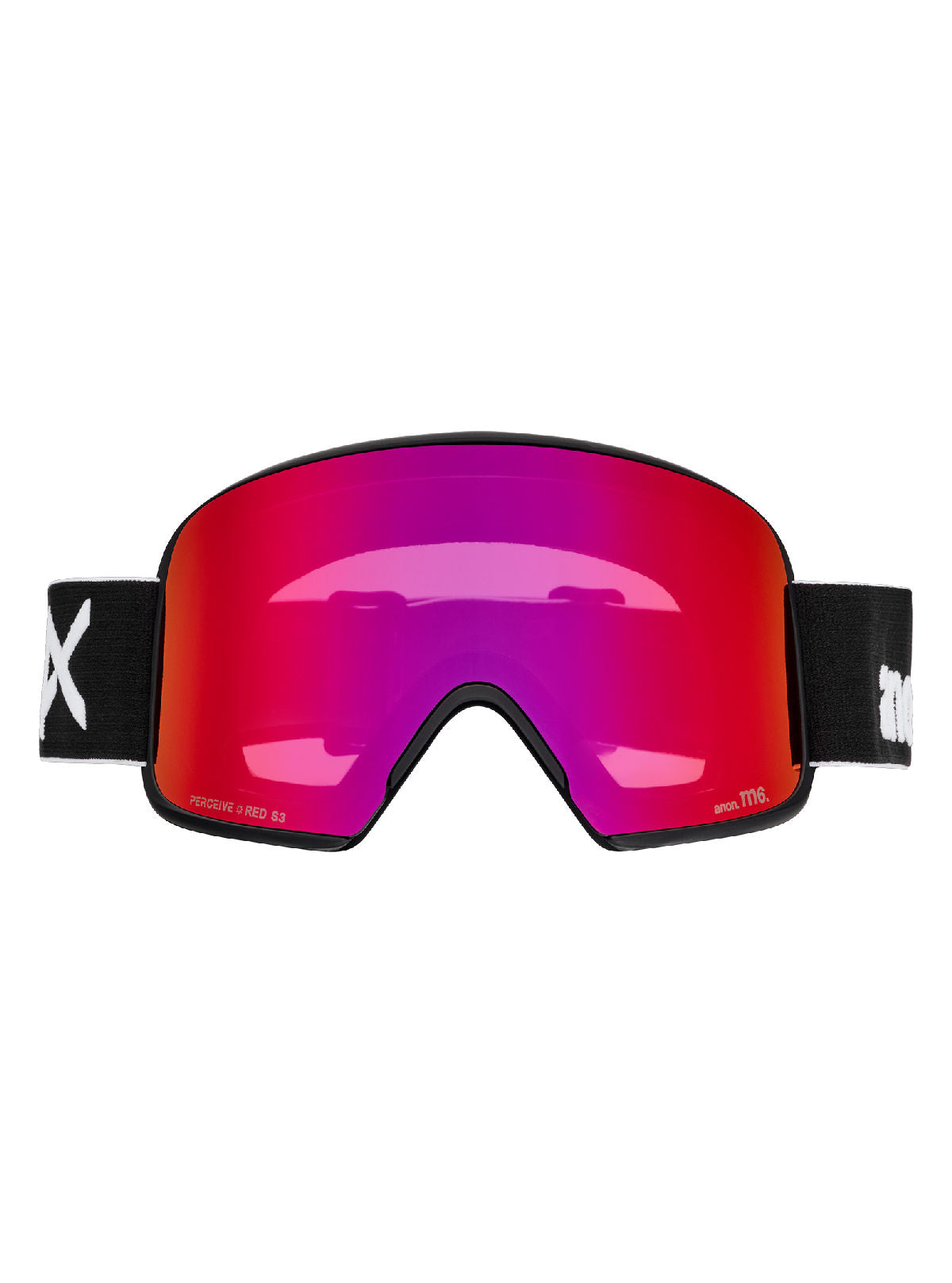 Anon M6 Goggles + Bonus Lens + MFI Face Mask - Black / Perceive Sunny Red - Anon Magnatech Goggle - alternate view 2