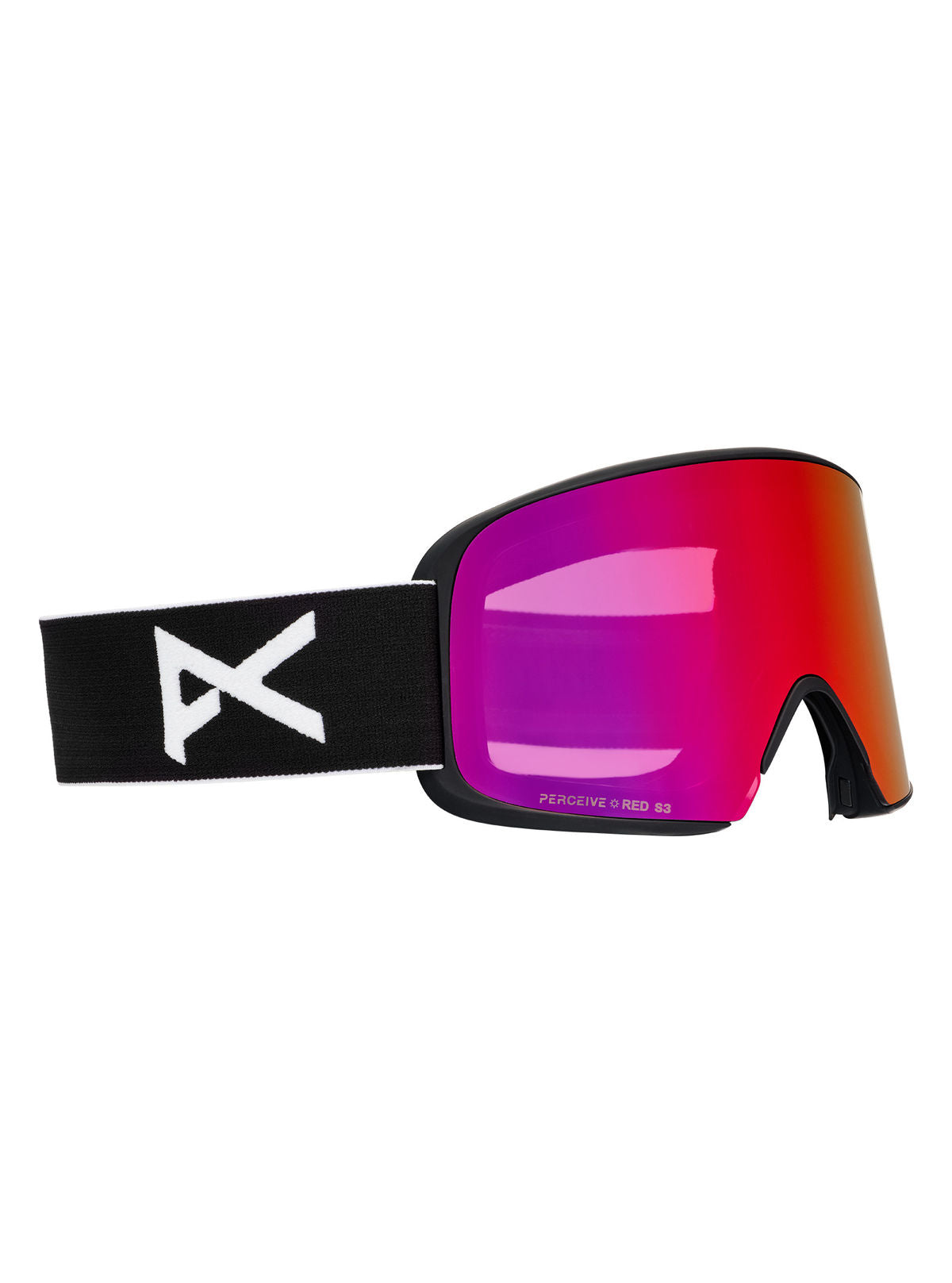 Anon M6 Goggles + Bonus Lens + MFI Face Mask - Black / Perceive Sunny Red - Anon Magnatech Goggle