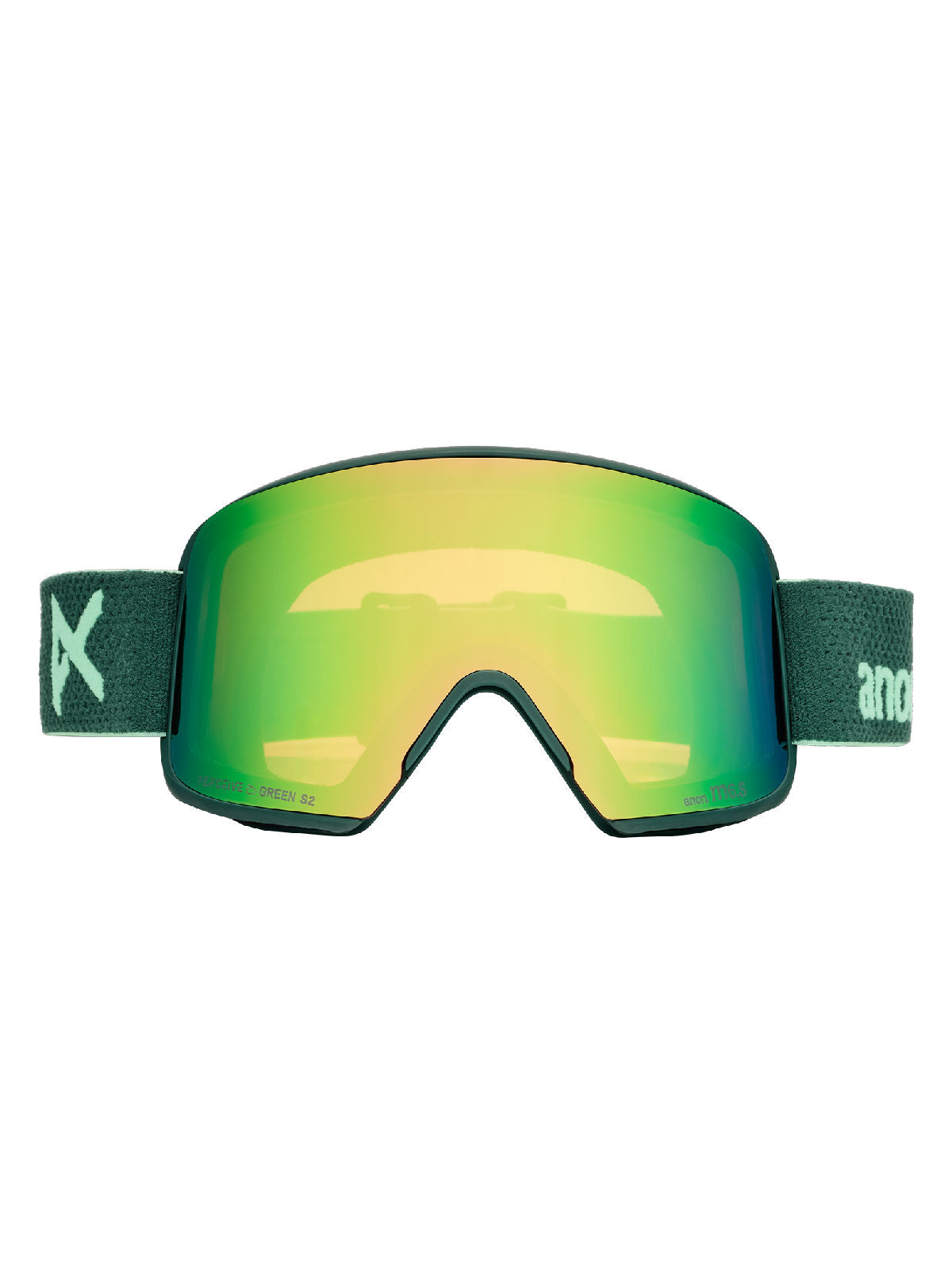 Anon M6S Goggles + Bonus Lens + MFI Face Mask - Brunswick Green / Perceive Variable Green - Anon Magnatech Goggle - alternate view 2